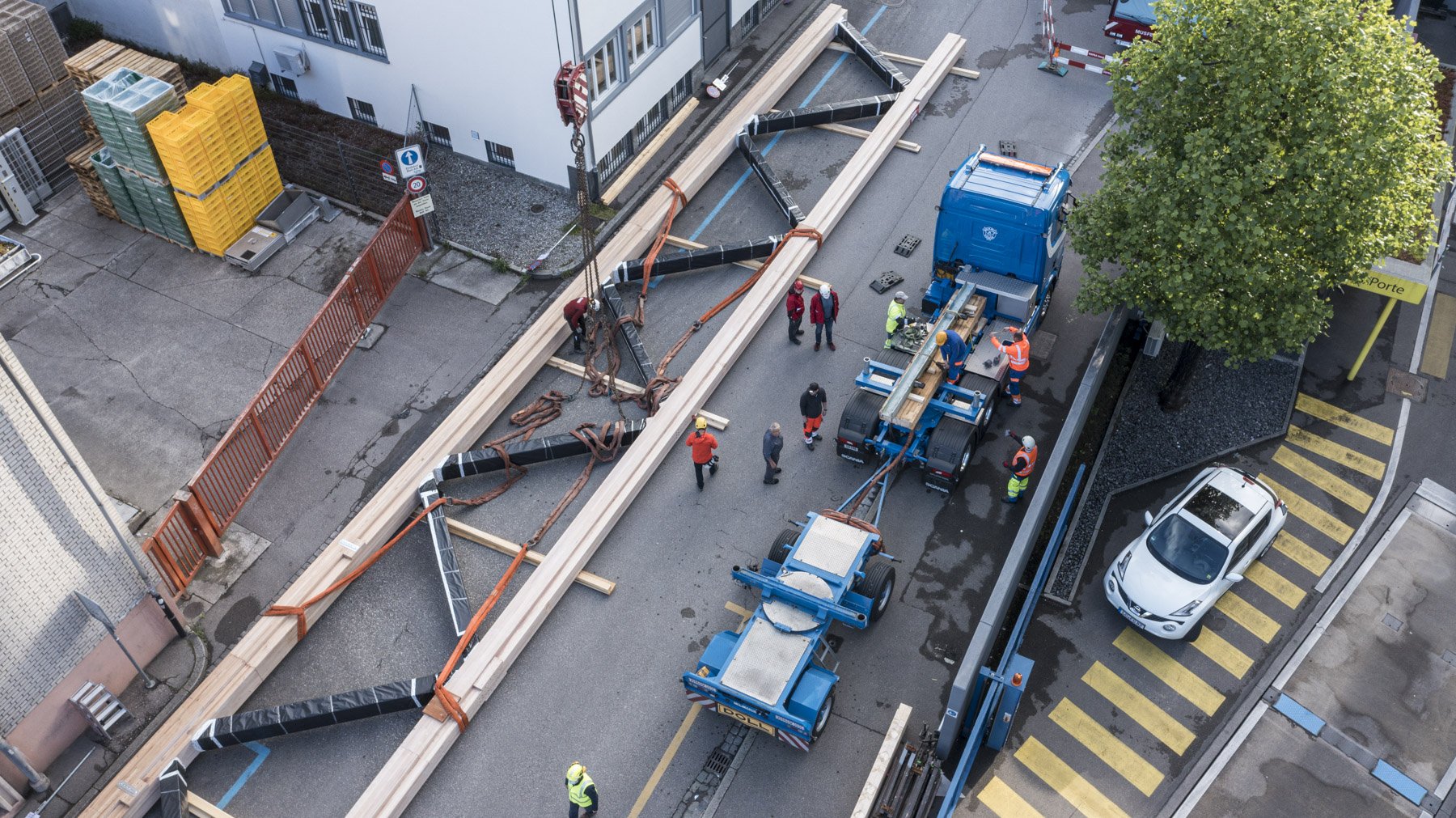 zweiwest Drohnenfotografie Baustelle Holzkraftwerk HKW Erweiterung Basel