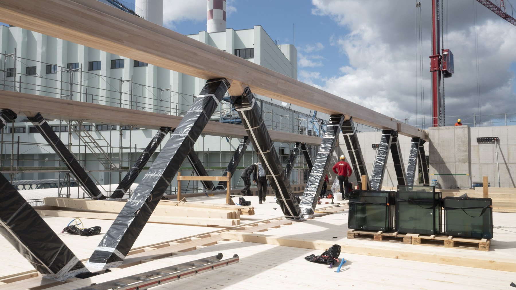 zweiwest Drohnenfotografie Baustelle Holzkraftwerk HKW Erweiterung Basel
