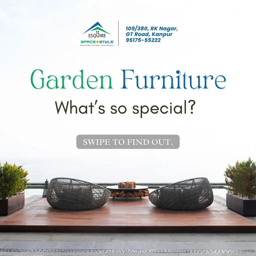 Transform Your Garden Paradise with Esquire Space N Style! Discover What Makes Our Garden Furniture Special &ndash; Swipe to Find Out!
.
Esquire Space N Style
109/380, RK Nagar, GT Road, Kanpur
95175-55222
.
.
.
#GardenGoals #OutdoorLiving #EsquireSt