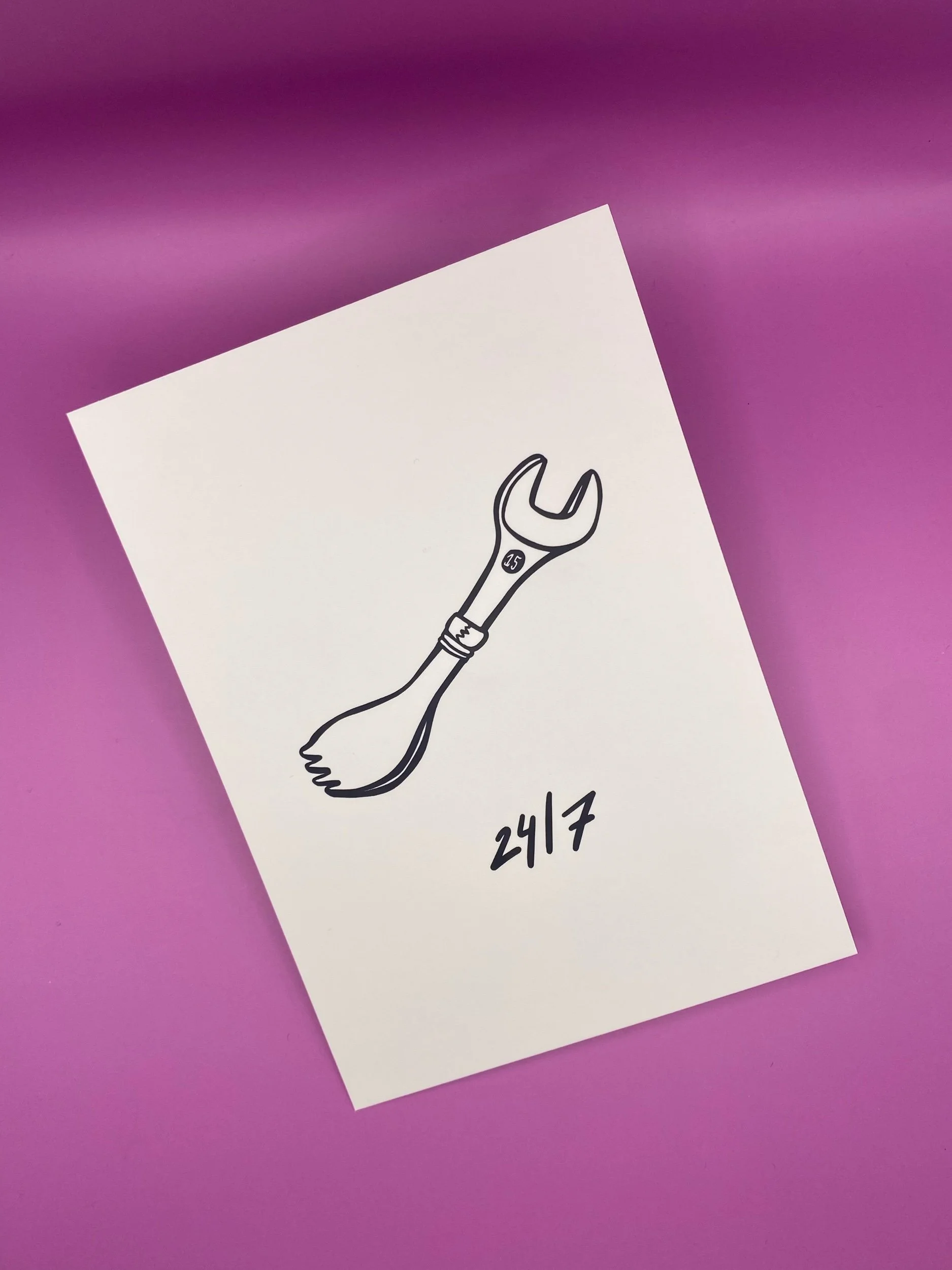 24/7 - Postkarte für die Bikepacking Fankurve