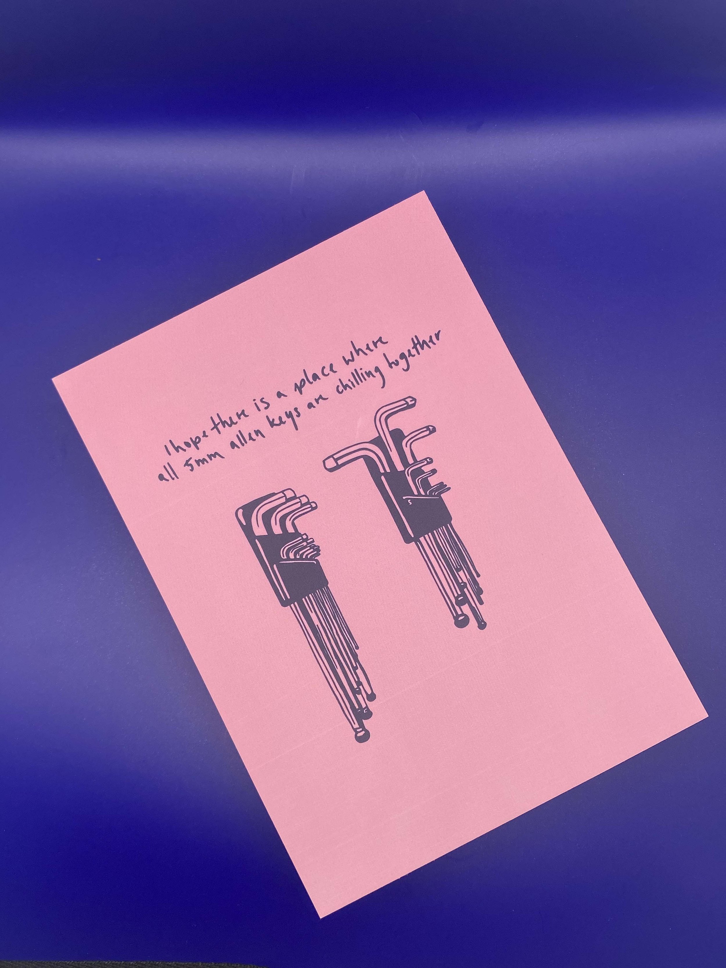 I hope there is a place where all 5mm allen keys are chilling together