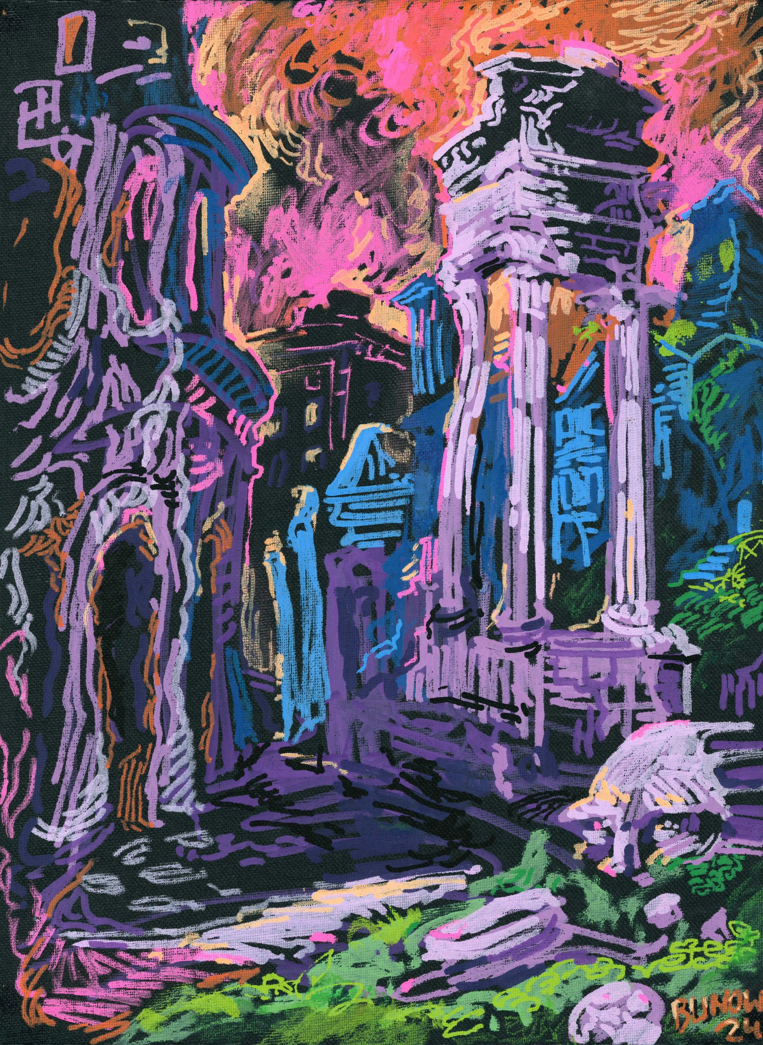 "We left Rome burned behind" - Kunstdruck