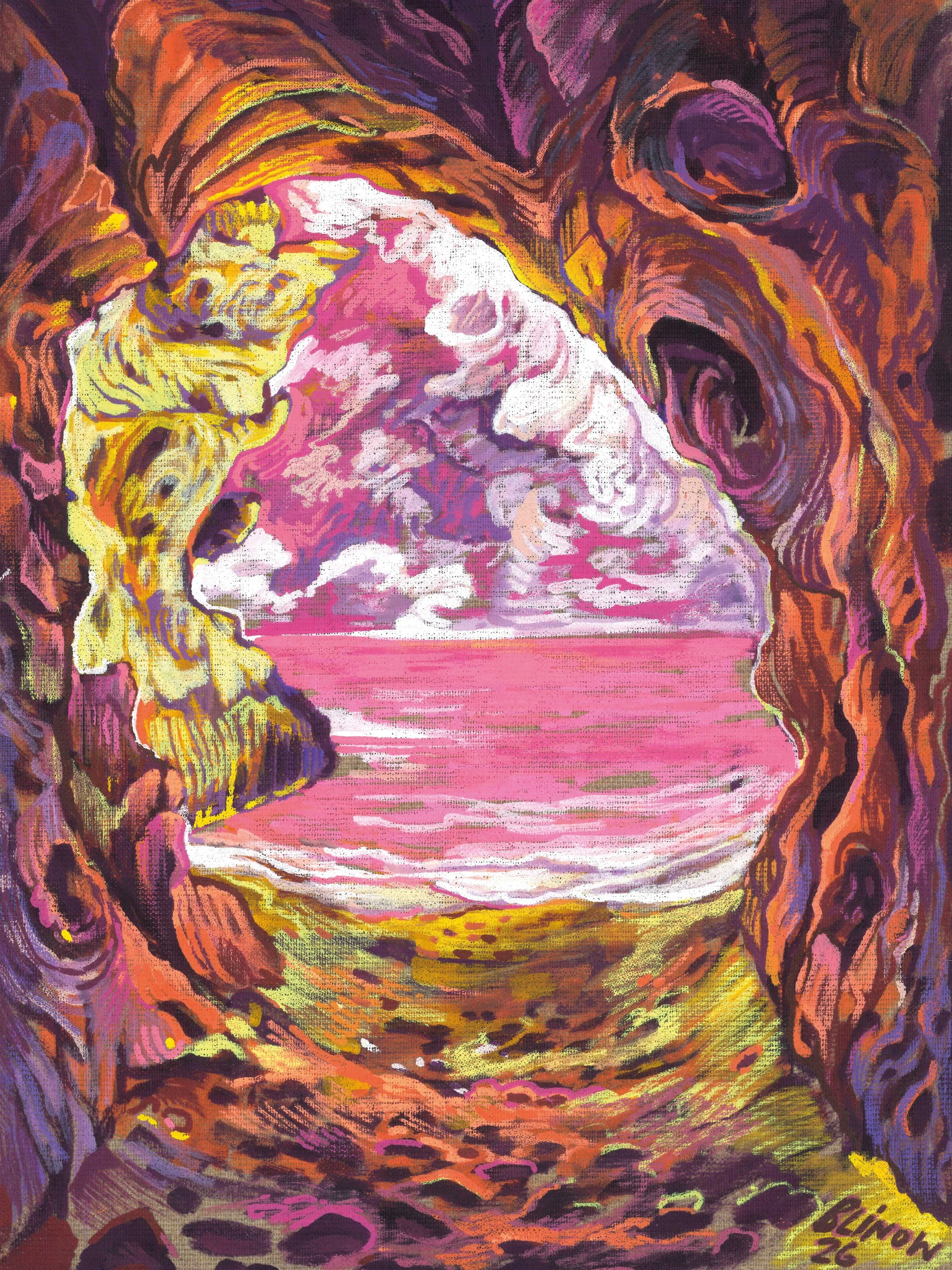 Kunstdruck / Postkarte - "Goagrotte von Tropea"