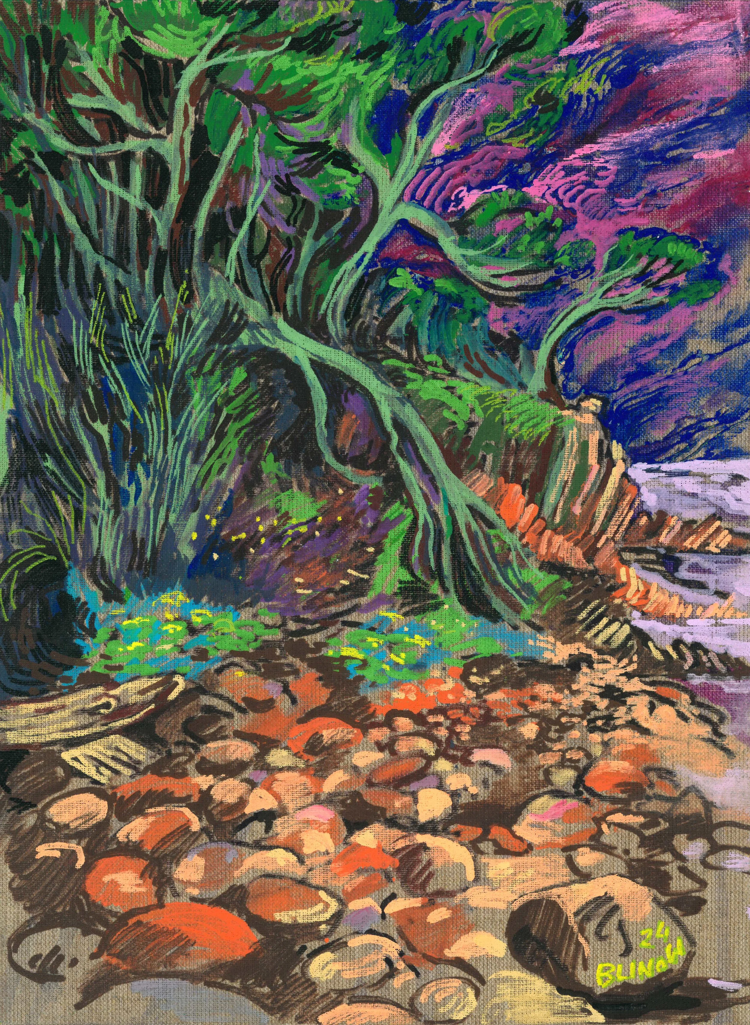 "Der Strand von Pt. Licosa" - Kunstdruck