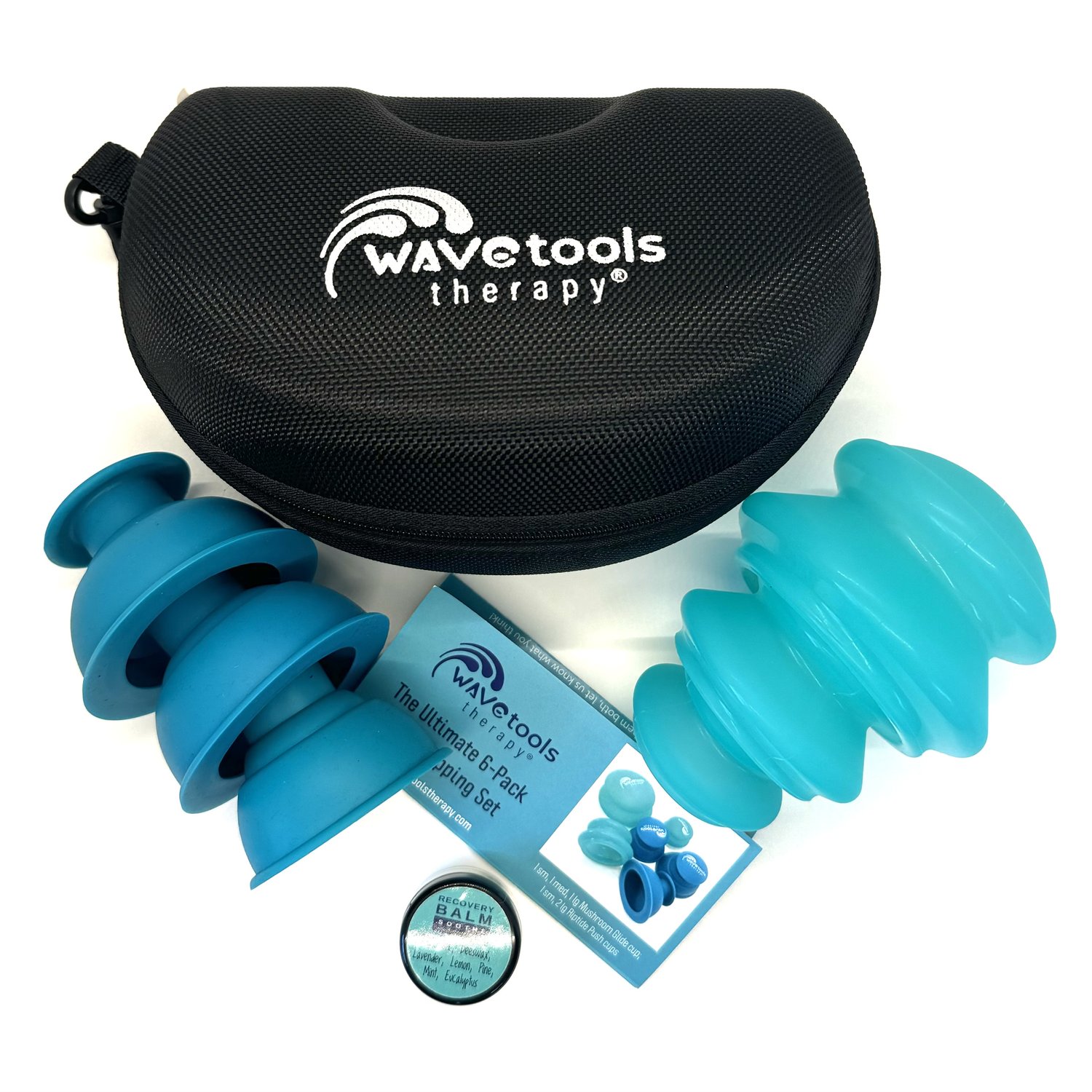 6 Pack Dual Style Silicone Sport Cupping Set — Wave Tools Therapy