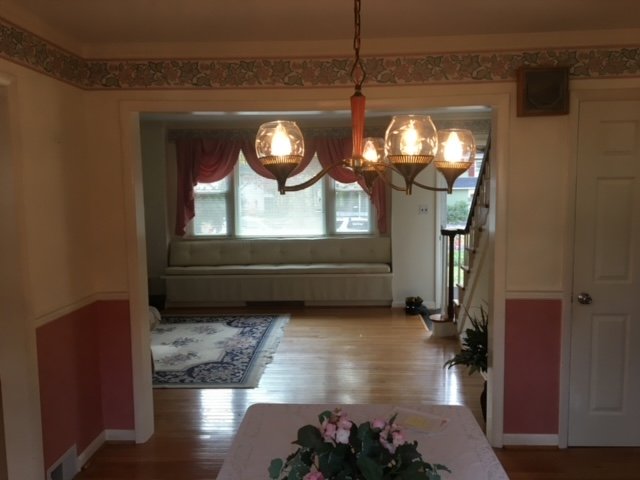 View from Dining Room into what was considered the formal living area