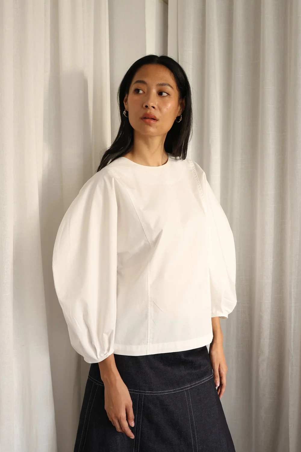 White Puff Sleeve Blouse - Pre order — KANWARE