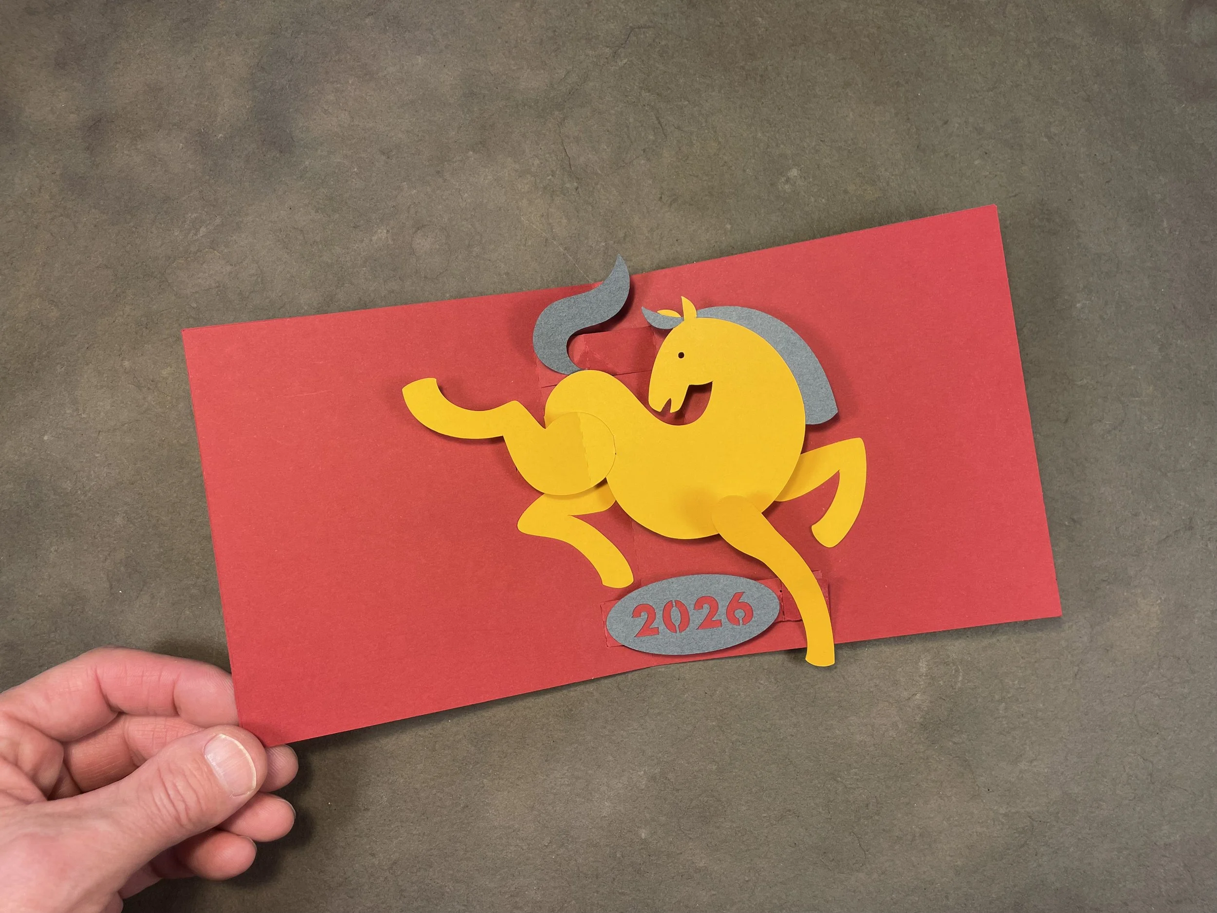 Lunar New Year Pop-Up Card (Horse)