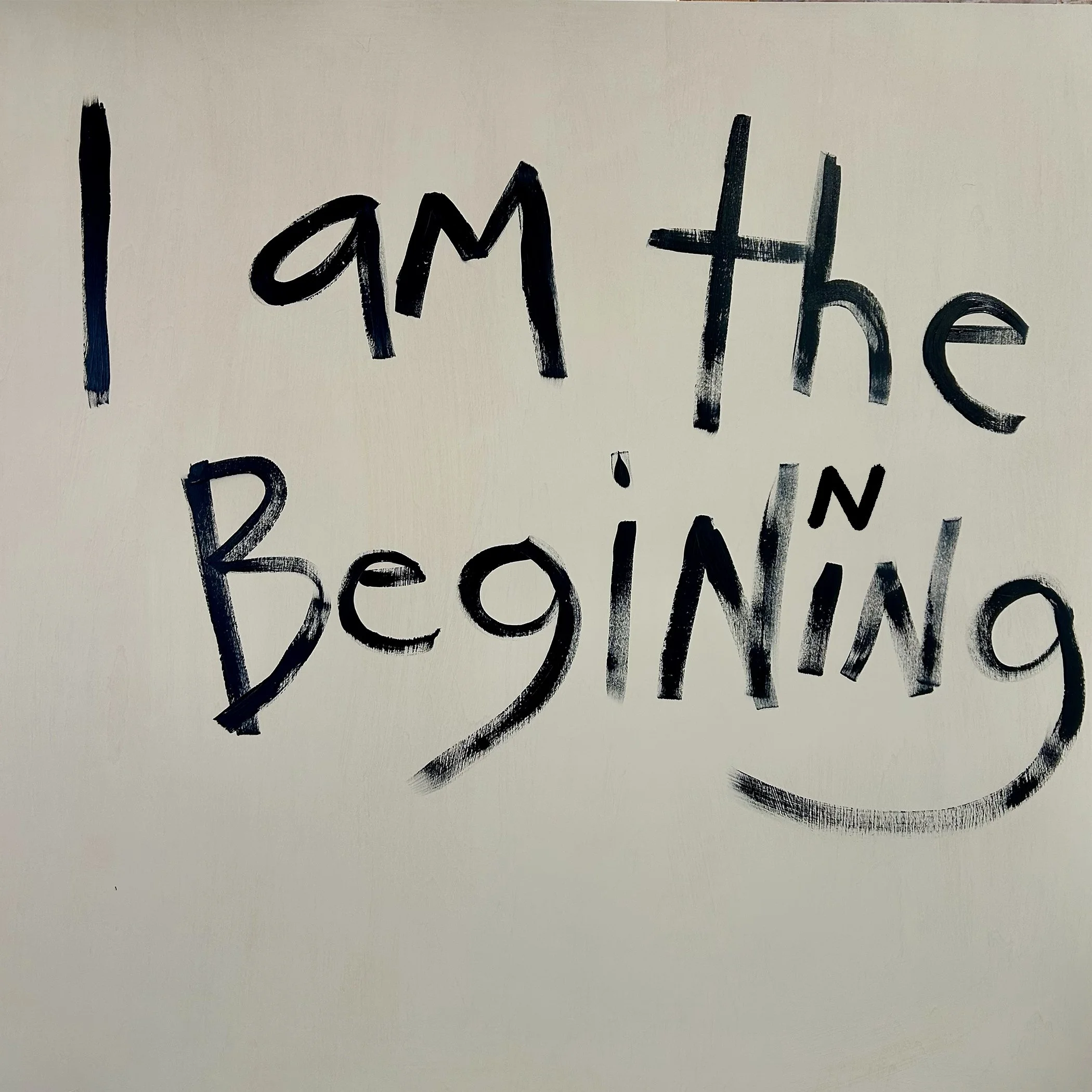 I am the Beginning, acrylic on birch panel, 36 x 36 inches  2025 SOLD