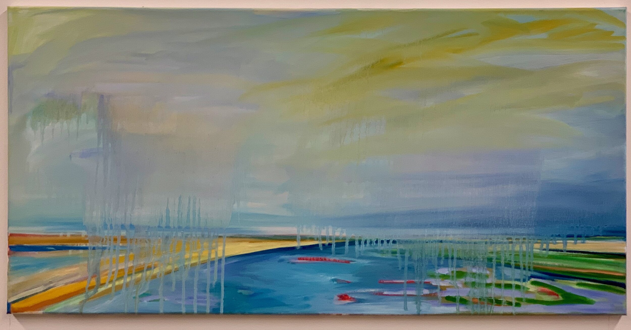 18 x 36 Blue Rain. Oil on canvas, 2019. SOLD