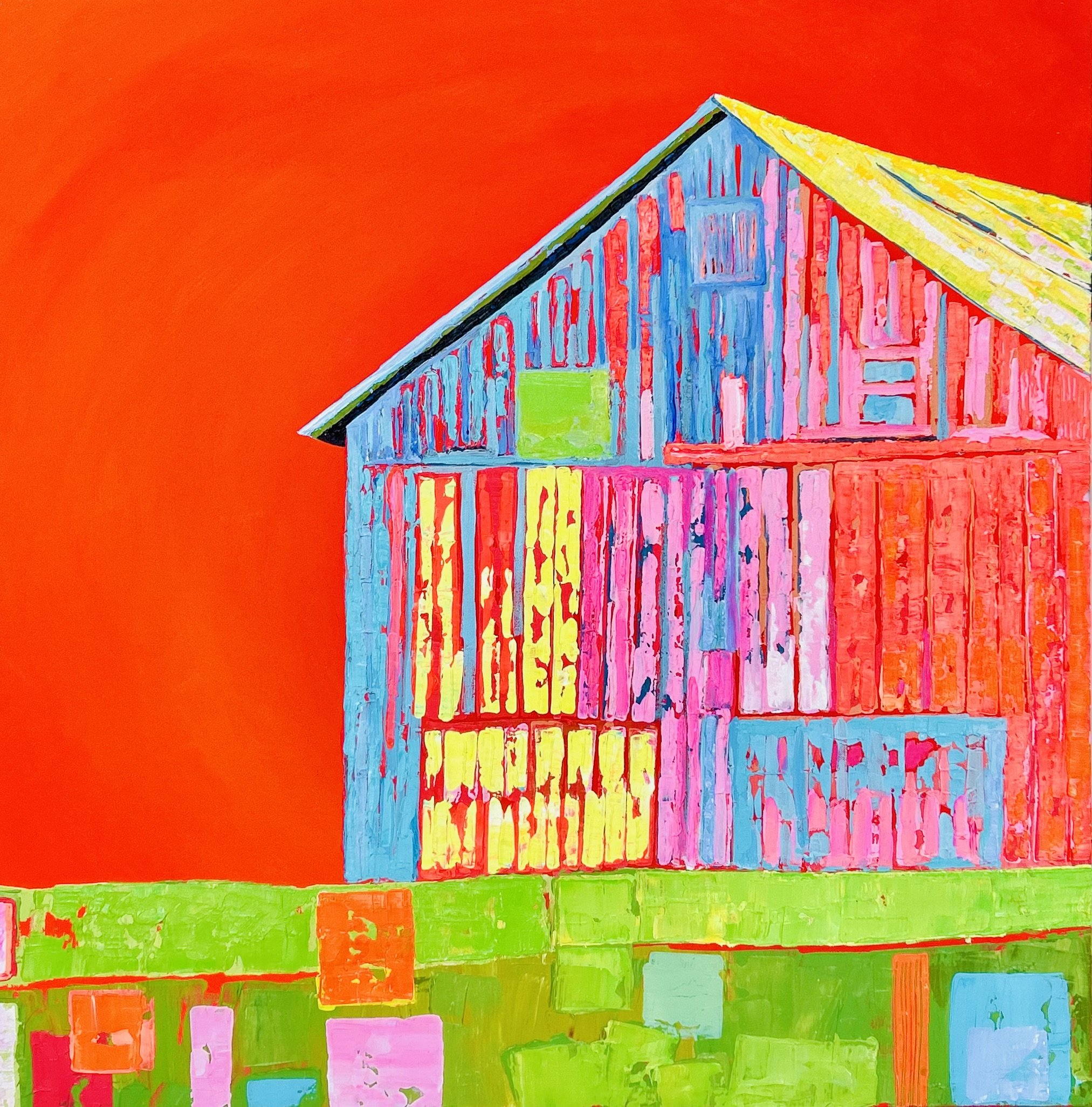 Red Sky Barn #1
36 x 36 x 2 Acrylic on Birch Panel. SOLD