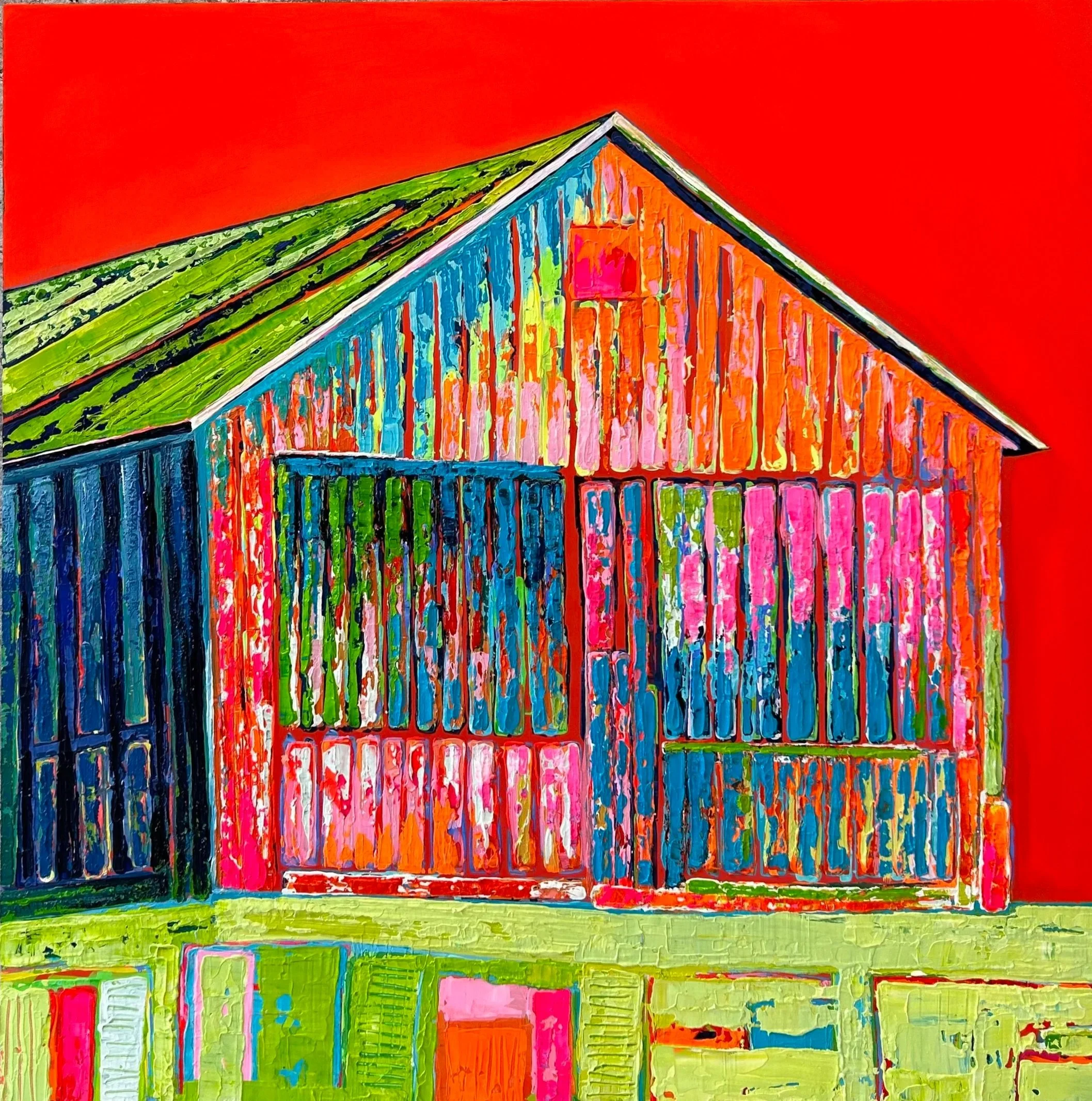RED Sky Barn #2
36 x 36 x 2  Acrylic on Birch Panel. SOLD