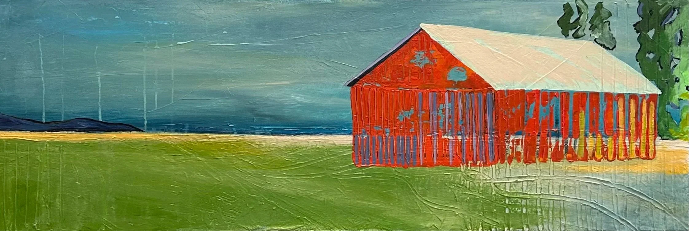 For Mary
10 x 30 Acrylic on Canvas Framed. SOLD