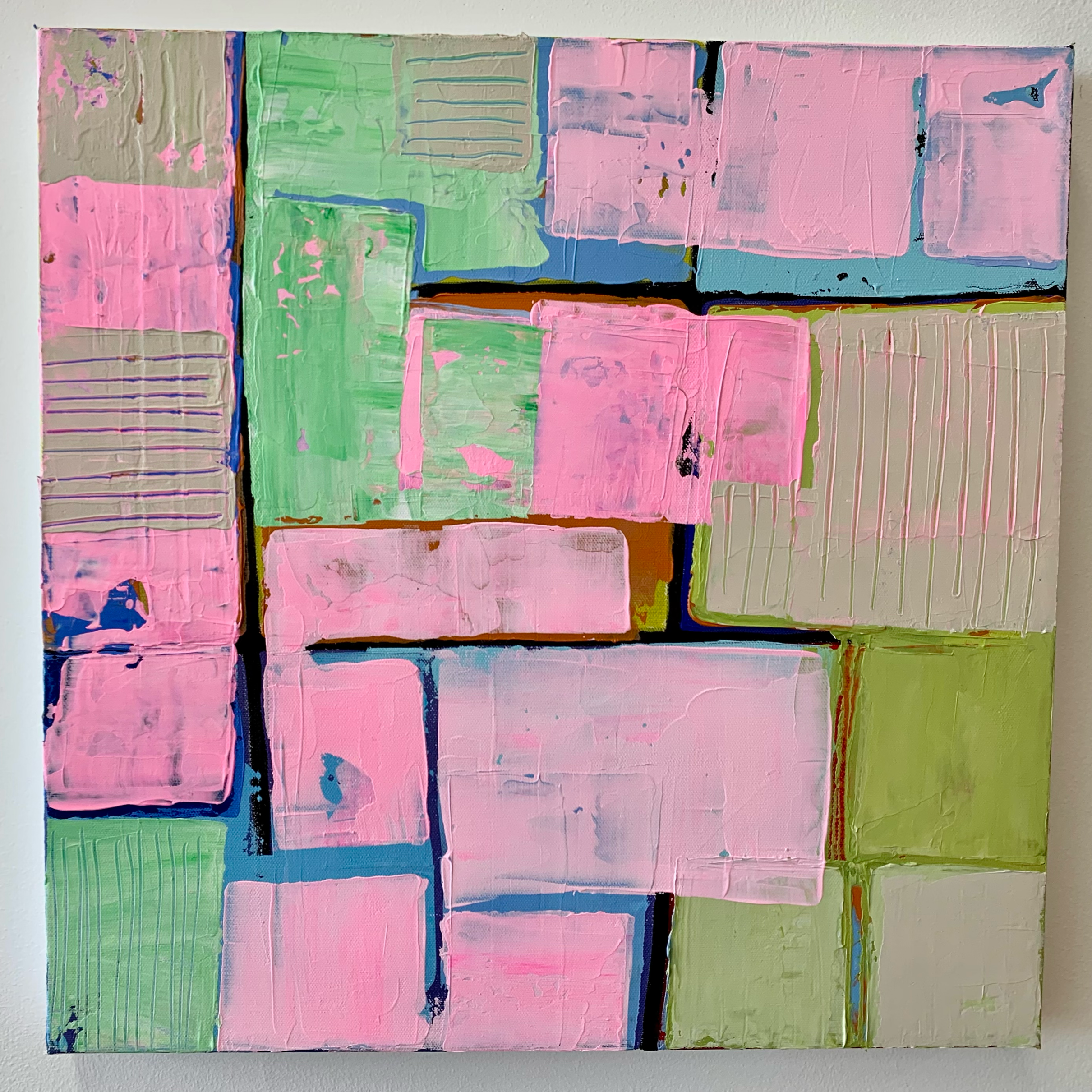  Pink Inside. 20 x 20 Acrylic on canvas