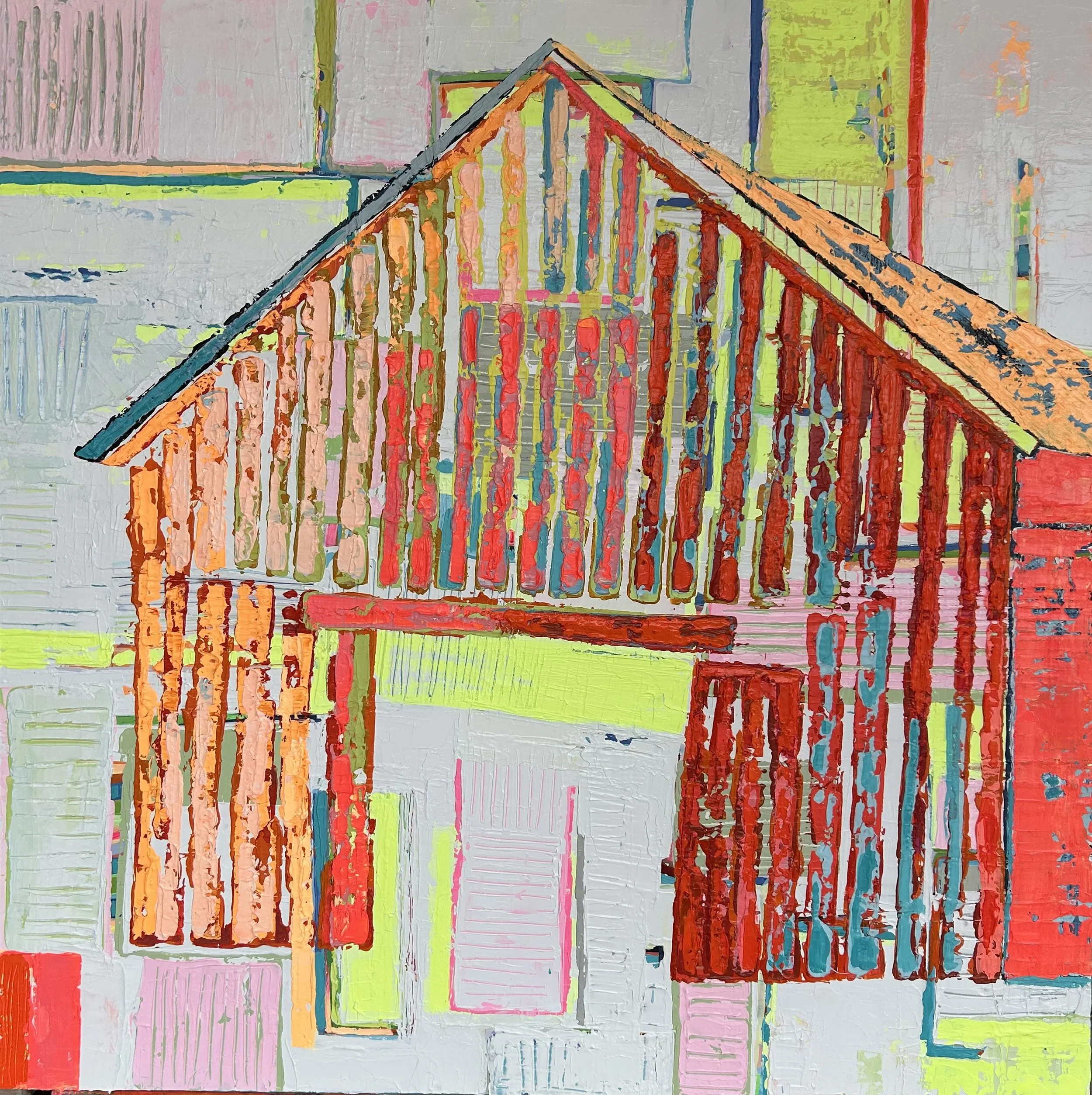 Take The Risk Barn
30 x 30 x 2  Acrylic on Birch Panel 
$ 1,250