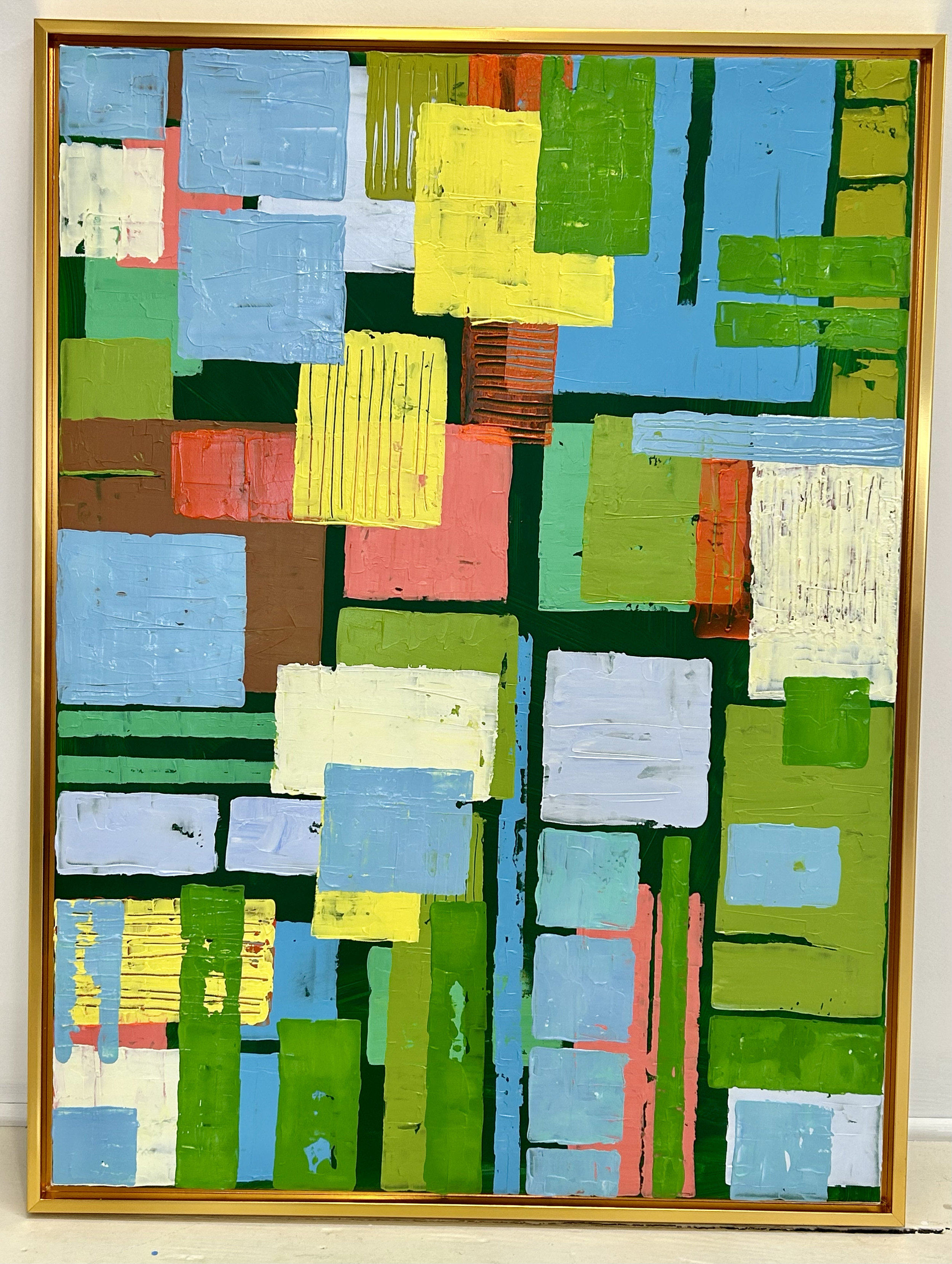 The Forest, 40 x 30 Acrylic on Canvas. Gold frame