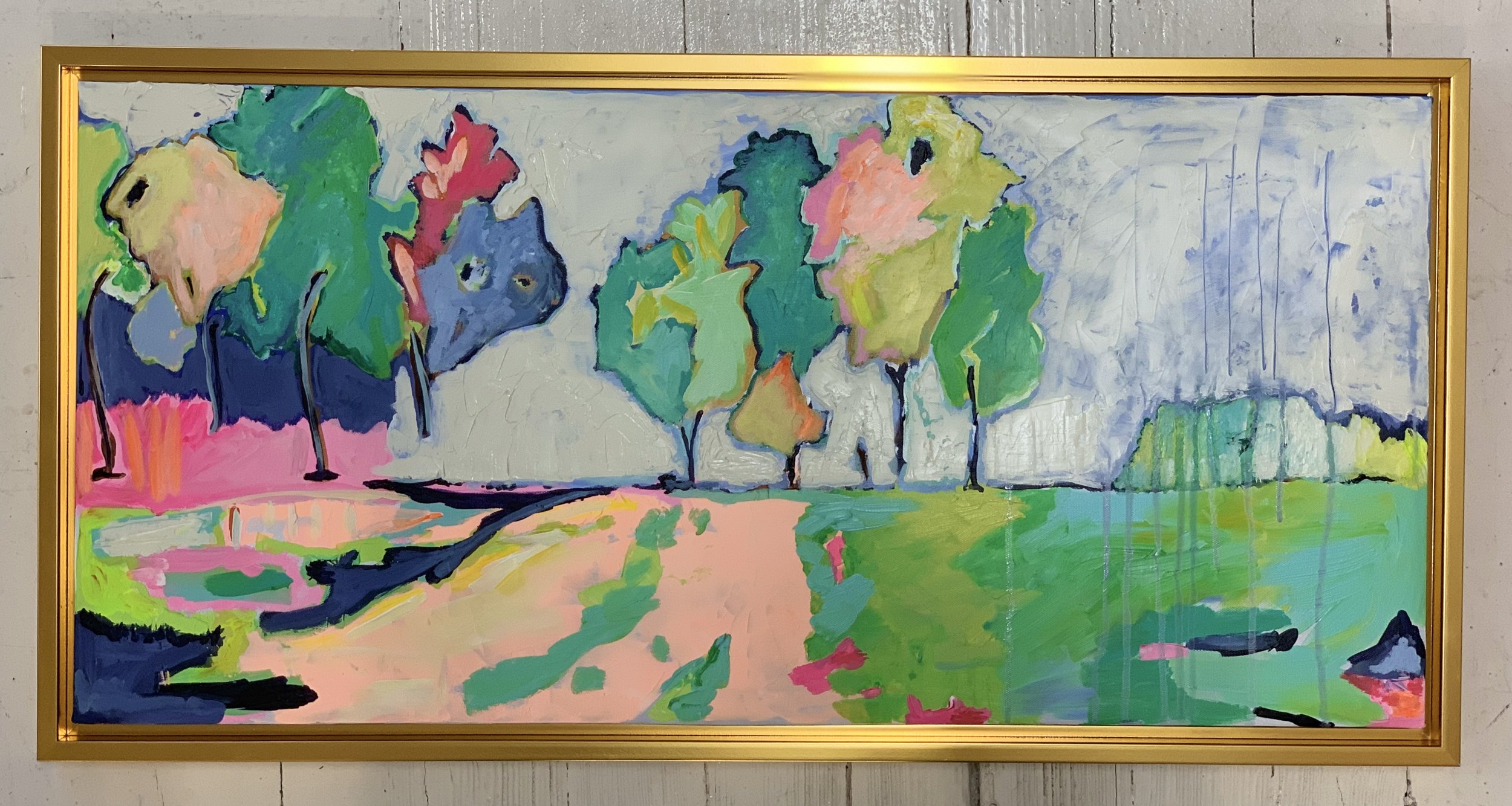 Dog Park 28 x 36 Acrylic on Canvas. SOLD