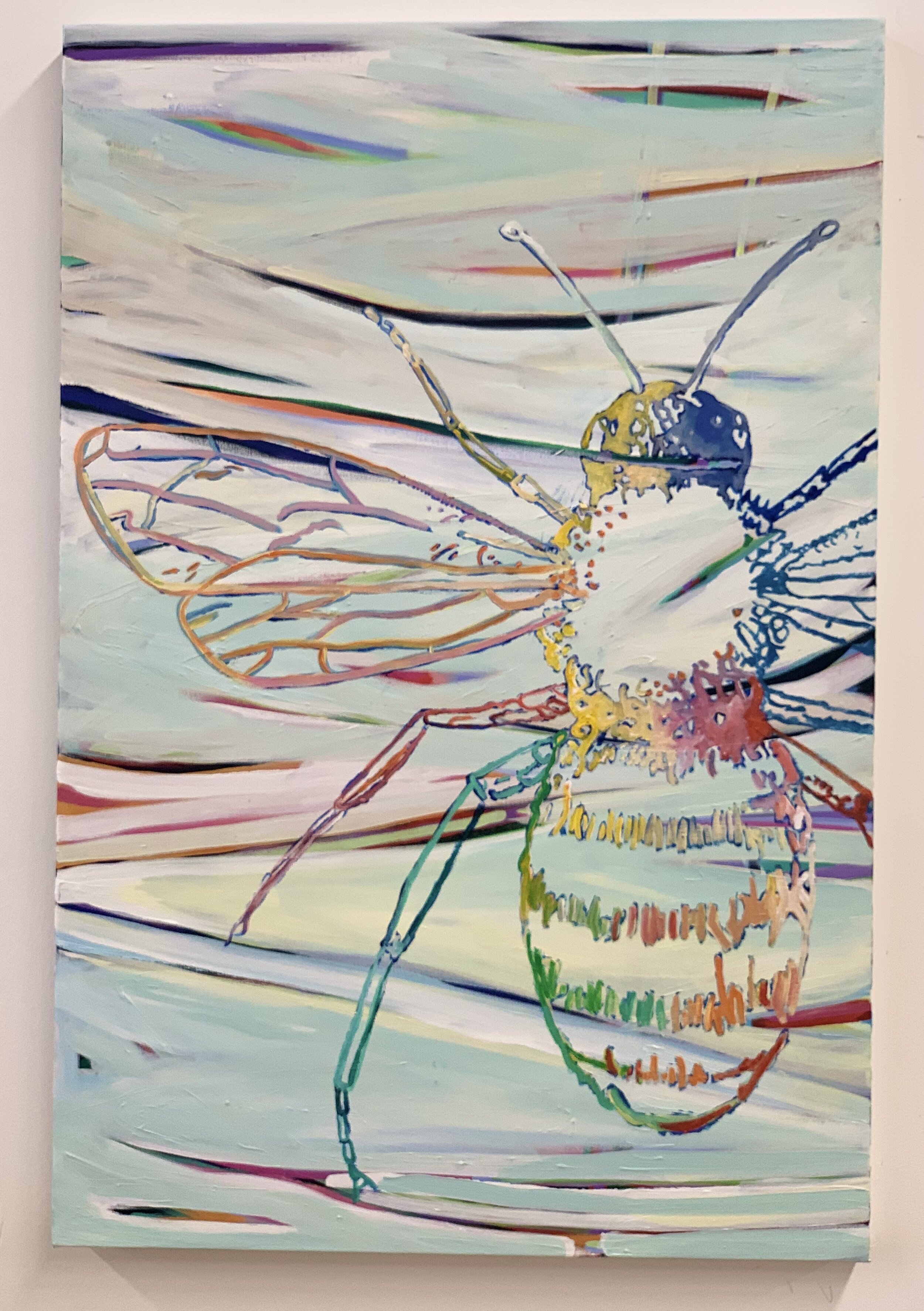 Rainbow Bee !. 24 X 36 Acrylic on canvas SOLD