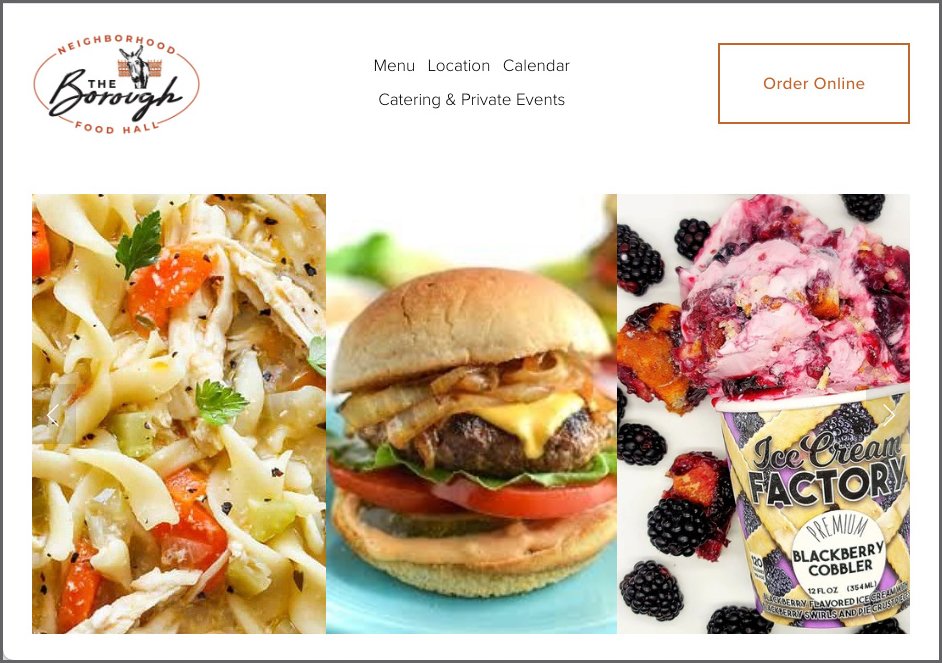 restaurant website with Toast order online