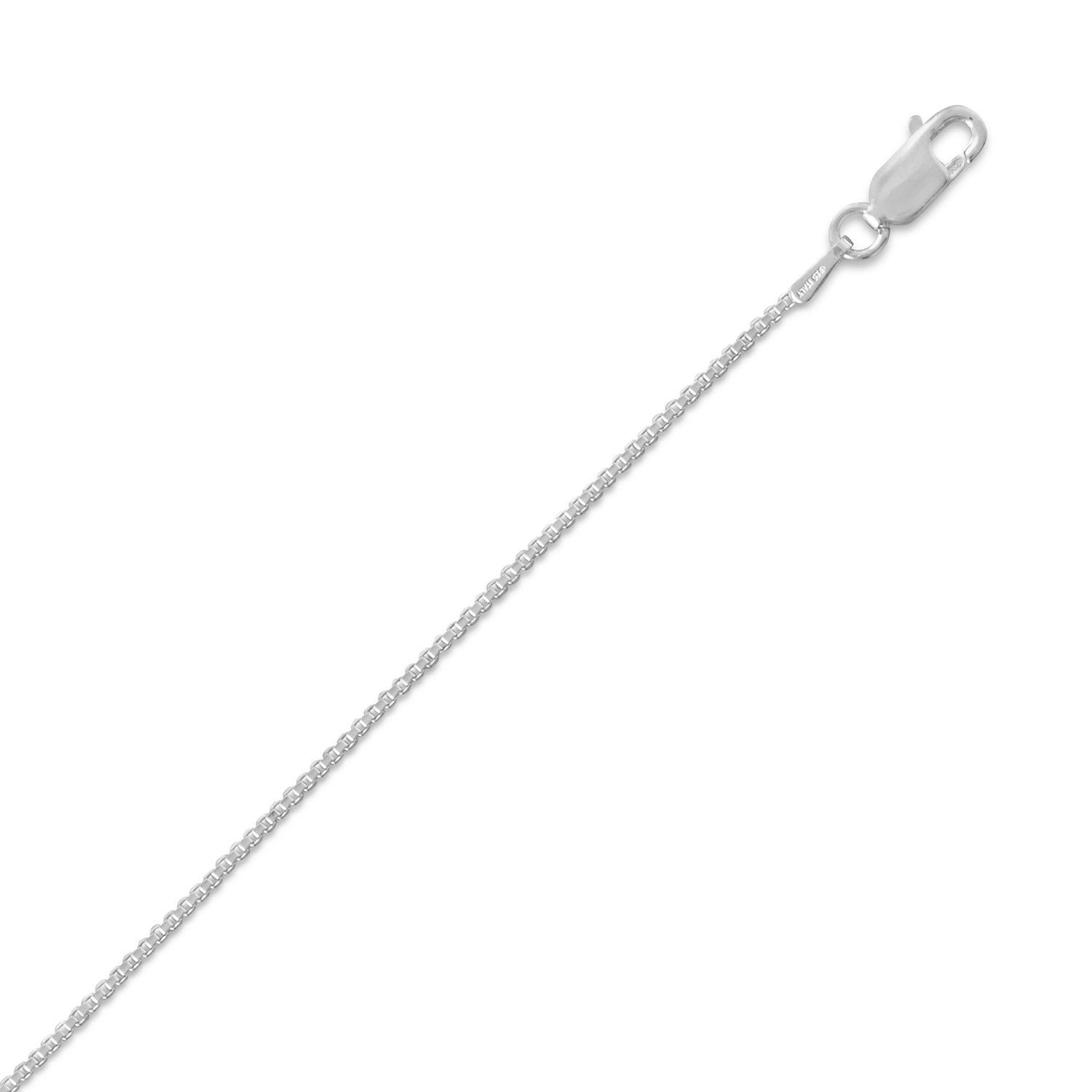 Rhodium Plated Box Chain