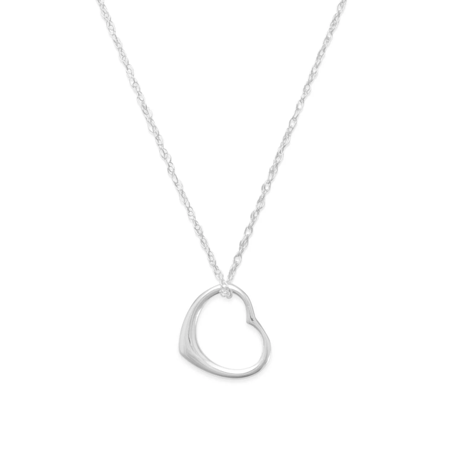 Floating Heart Pendant Necklace