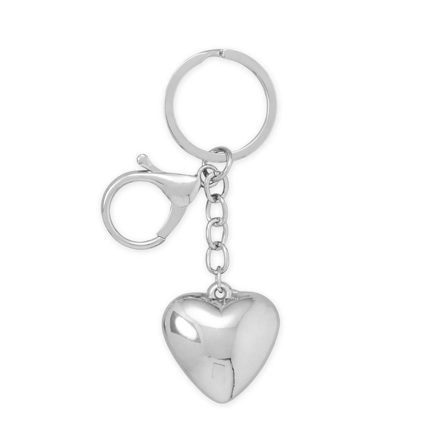 Smooth Heart Bag Charm Keychain