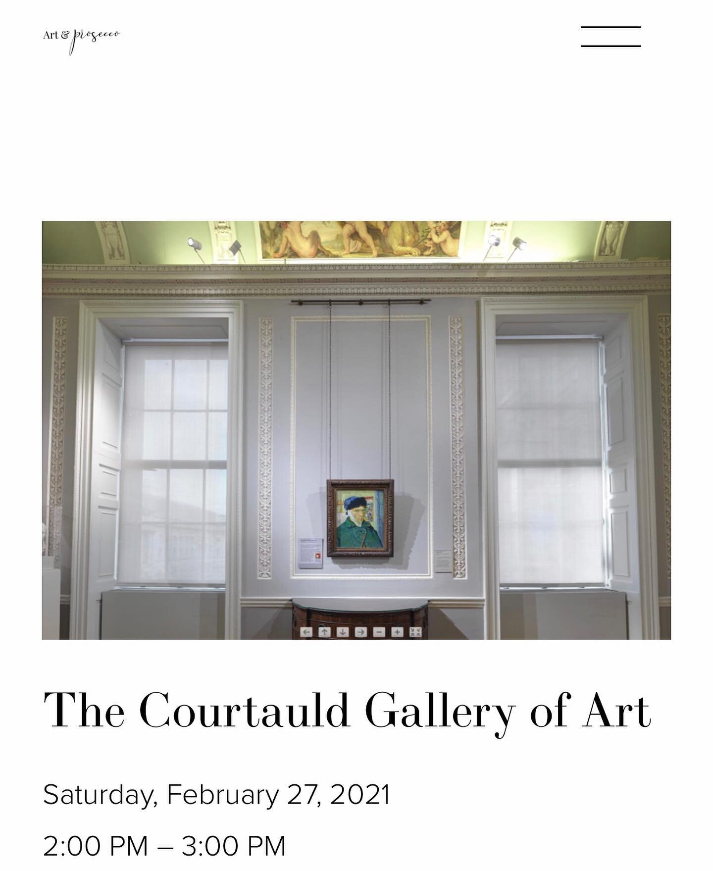 Will you guy be joining us on the last gallery hop of the month?! We will be exploring the inside of @courtauld gallery.

Enjoy a virtual stroll through each room of the Gallery, as it was before it closed for its current extensive renovation, and ex