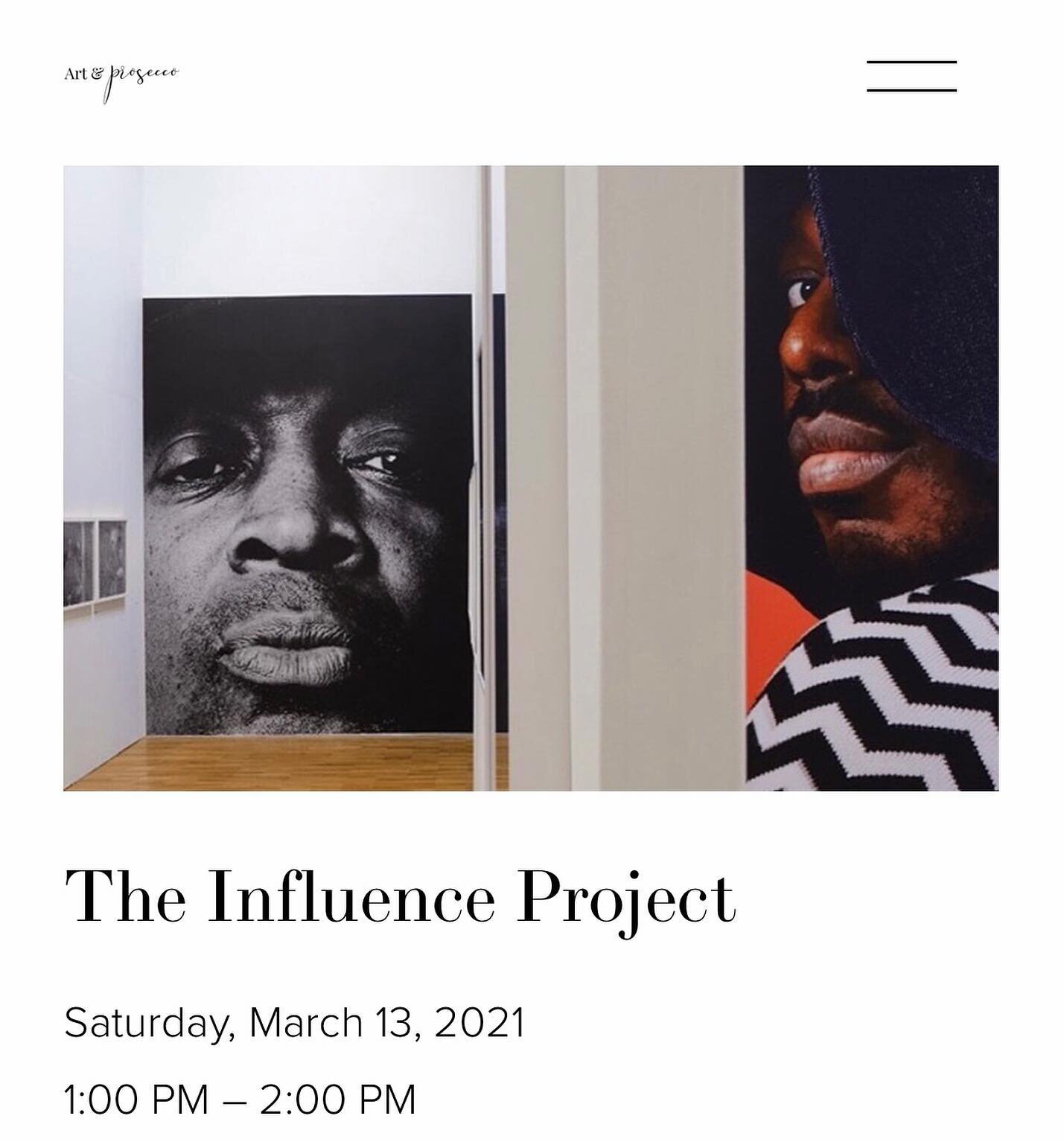 The #artcalander for March 2021 is now in full swing for online gallery hopping 💃🏾 

We hope you can join us as we are so excited for the first exhibition this Saturday for the influence project. From 1pm - 2pm. 

The Influence Project celebrates t