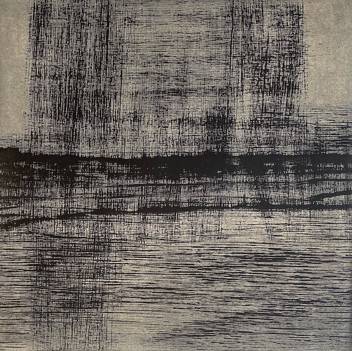 sen tempo -
Farbholzschnitt, Unikat, 35 x 35 cm auf 70 x 50 cm
