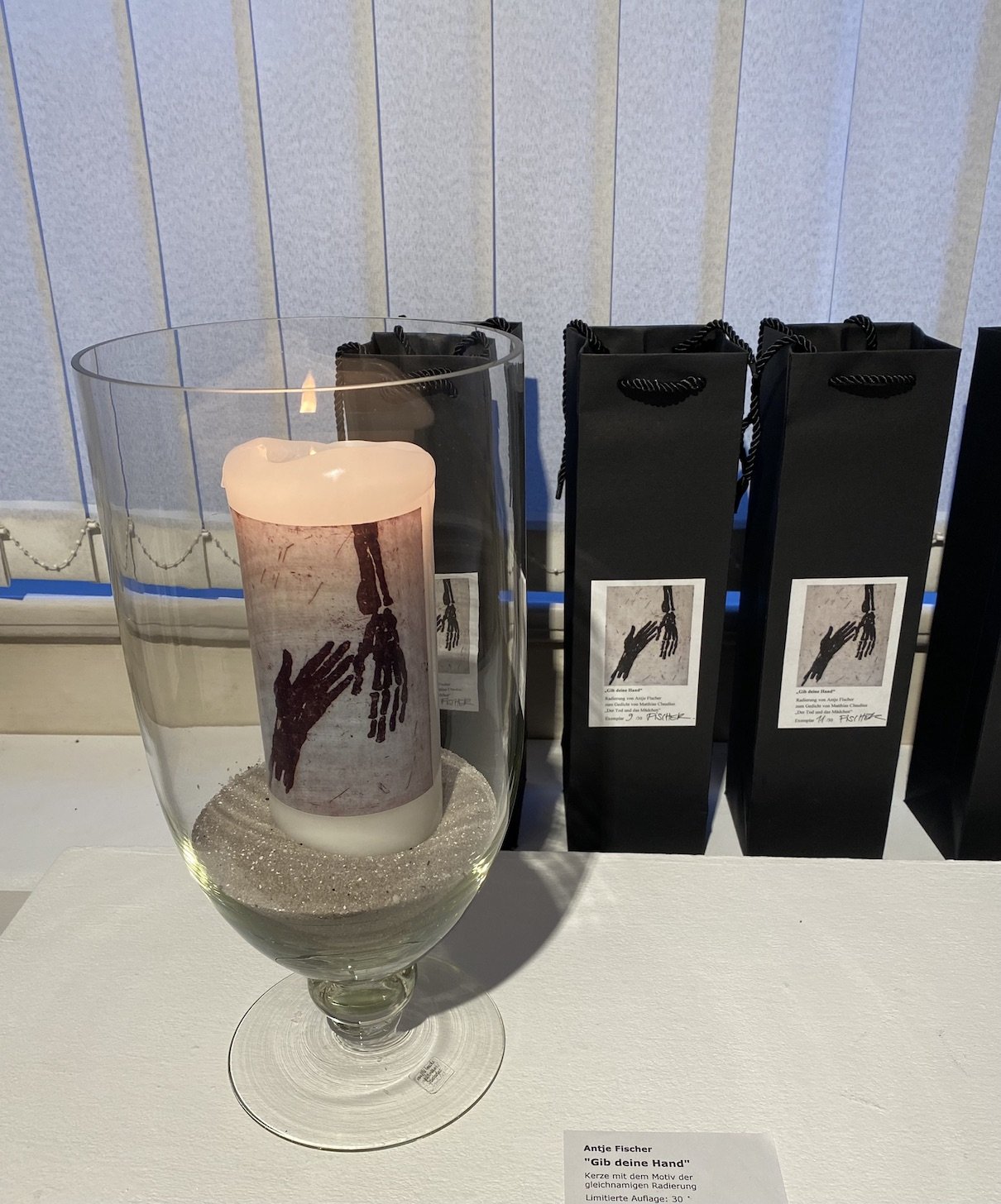 Kerzenedition zu "Der Tod und das Mädchen"
Galerie der Stadt Wendlingen, 2023/24