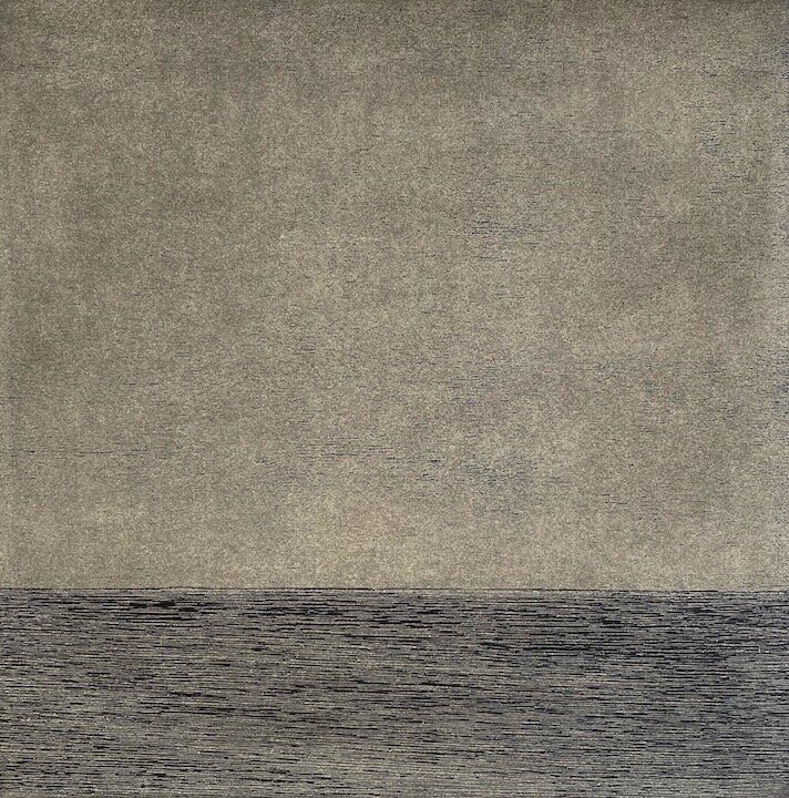 sen tempo -
Farbholzschnitt, Unikat, 35 x 35 cm auf 70 x 50 cm