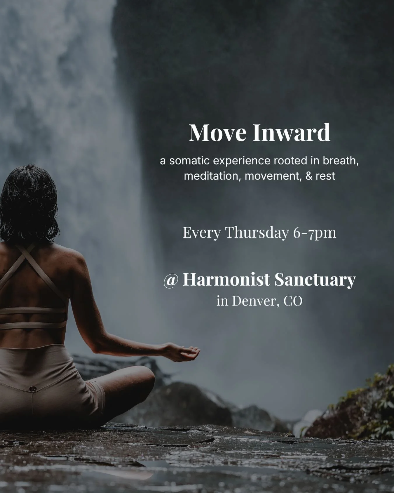 So excited to announce I&rsquo;ll be offering Move Inward at Harmonist Sanctuary in the Lotus Lab 🪷

Move Inward is a somatic experience rooted in yogic practices, intuitive movement, and embodied awareness.

This class is for you if:
🦋 You&rsquo;v