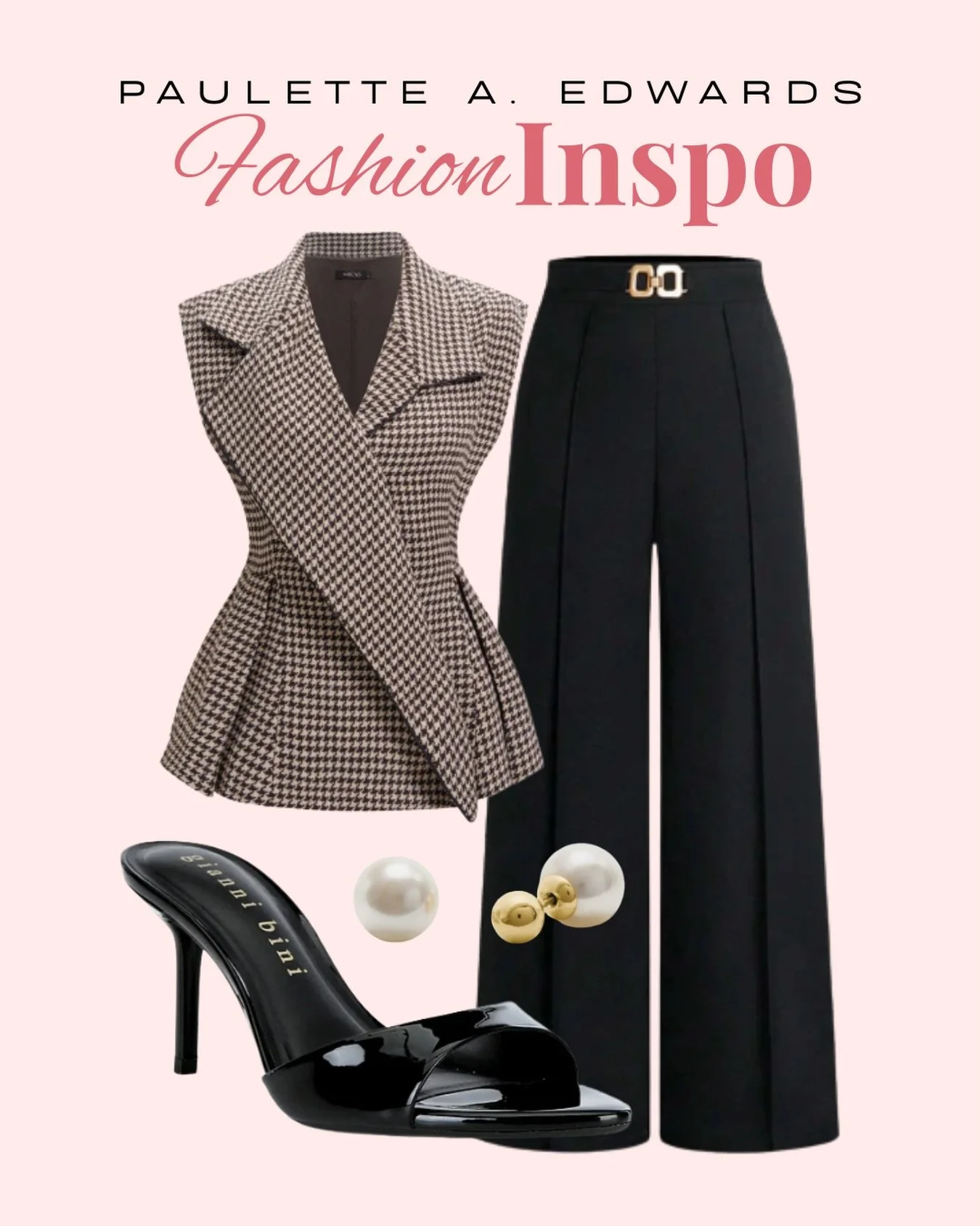 Quiet luxury with a touch of power.

One thing I always teach my clients is that presence is not created by loud clothing. It is created by intentional styling.

This look proves exactly that. The structured houndstooth vest brings sophistication and