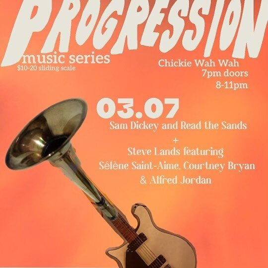 This one with @cbryanmusic @selene.saintaime (who I&rsquo;m currently running the freaking gauntlet with) and @alfredjordanjr is bound to be a trip! 

Come through to @progressionmusicseries over at @chickiewahwahnola this Tuesday night (March 7th) b