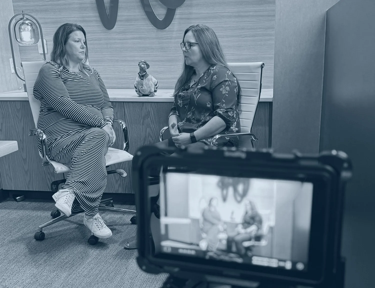 Filming an interview for FREDTalks