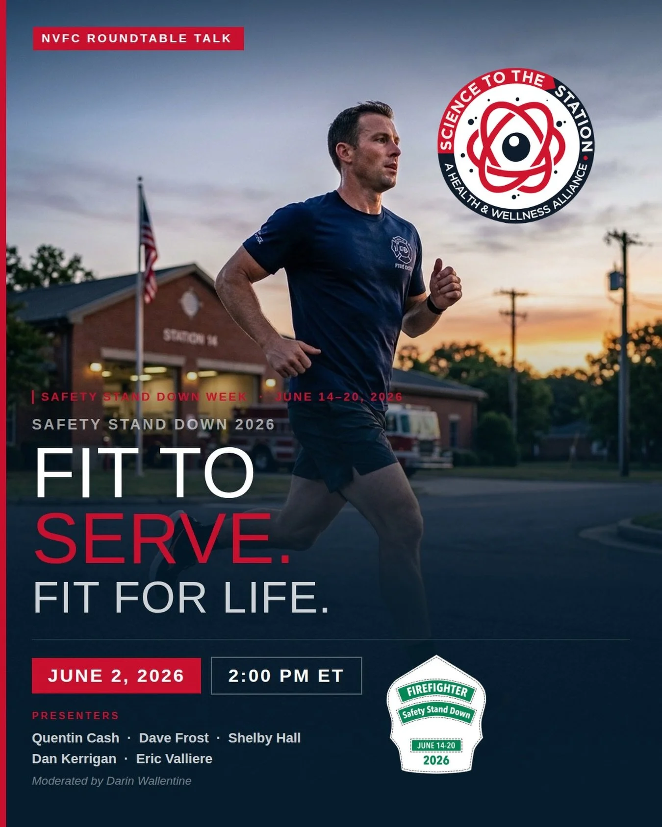 Okay NERDS, dropping everything to tell you about this one. 🐦🧠
TOMORROW. June 2nd. 2pm ET.

The National Volunteer Fire Council is hosting a Roundtable Talk for Safety Stand Down 2026 and it is stacked. Like, actually stacked.

Roundtable Talk: Saf