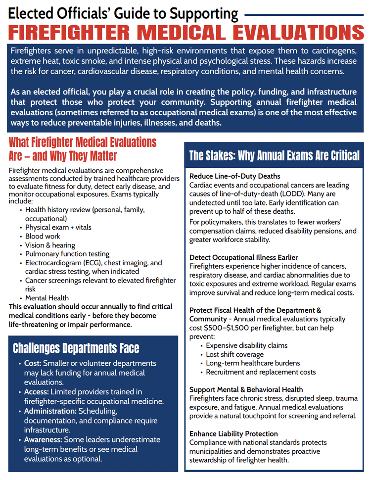 Page from the Elected Officials Guide to Annual Medical Physicals