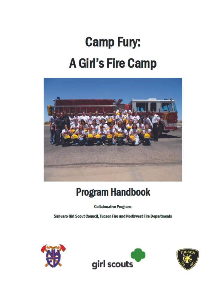 Cover of the Camp Fury: A Girl’s Fire Camp handbook