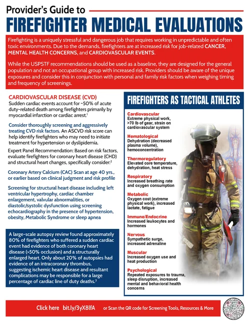 Provider's Guide to Firefighter Medical Evaluations infographic