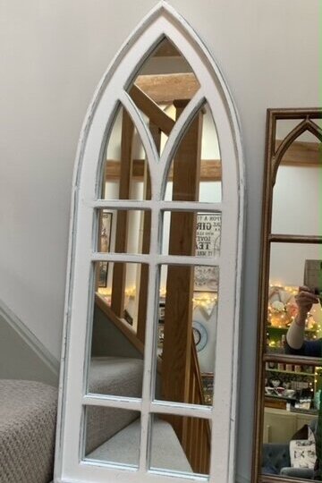 Gothic Arched Petite Rustic Style Mirror ..Outdoor/Indoor.... 