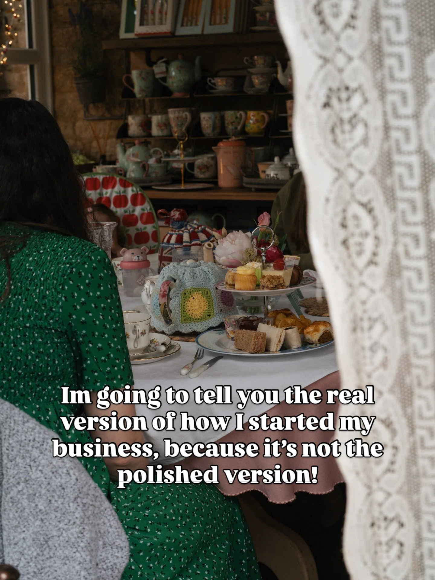 Looking back now I want to give myself a little shake!! 

I was so nervous to just start, and asking my friends and family to pay for their afternoon tea in the early days was almost painful for me!! I was so embarrassed!! 

Not because the afternoon