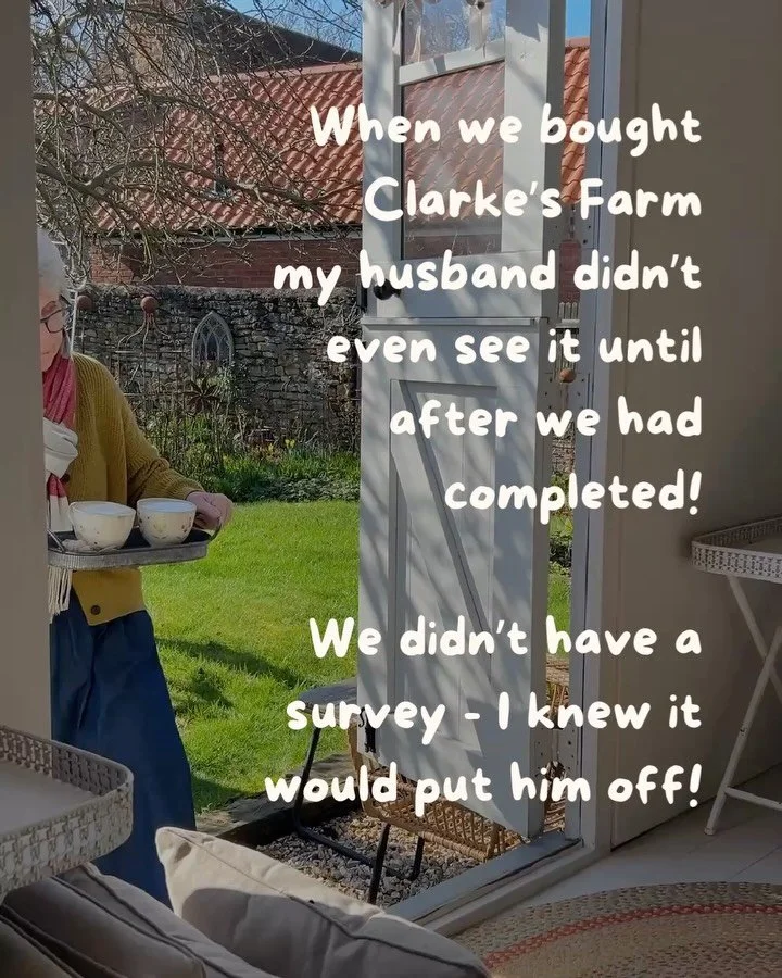 Clarke&rsquo;s Farm was a dream that felt impossible.

We had lived in the village over 20 years &amp; Clarke&rsquo;s Farm was one of my favourite old houses (I had a top 5 houses list for if I ever won the lottery!)
It really was an impulse buy - ou