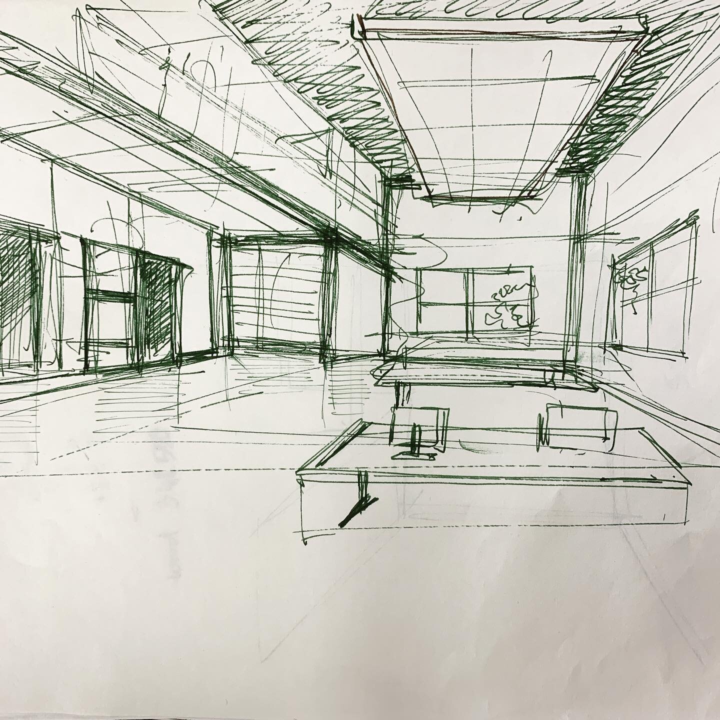 Office / warehouse interior concept sketch work #architecture #sketch #design #office #interiordesign