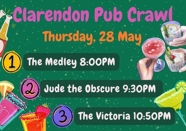 🍹Clarendon Pub Crawl 26TT🍺