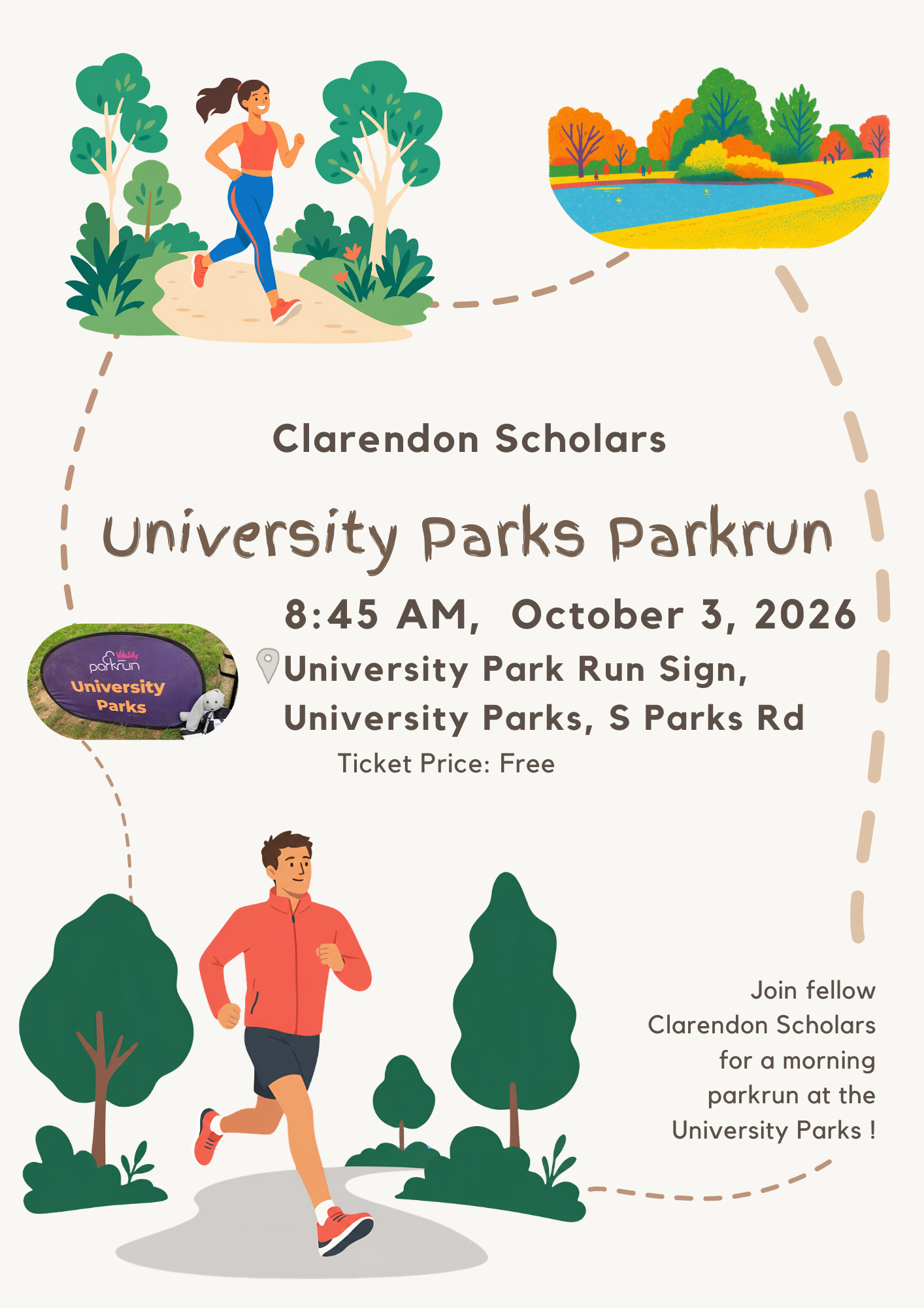 👟University Parks Parkrun with Clarendon 26FW🏃‍♂️🏃‍♀️