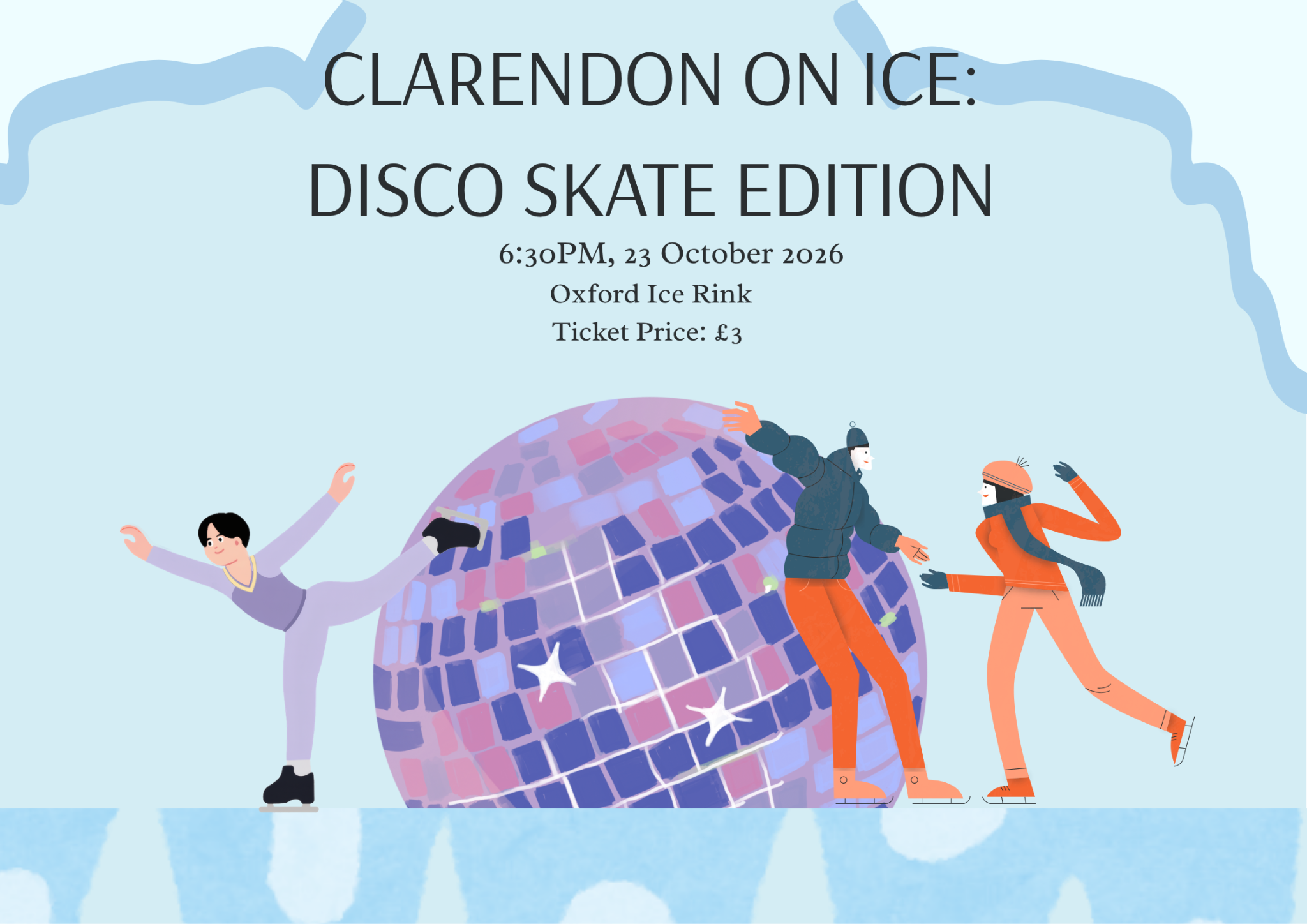 ⛸️Clarendon on Ice: Disco Skate Edition 26MT🪩