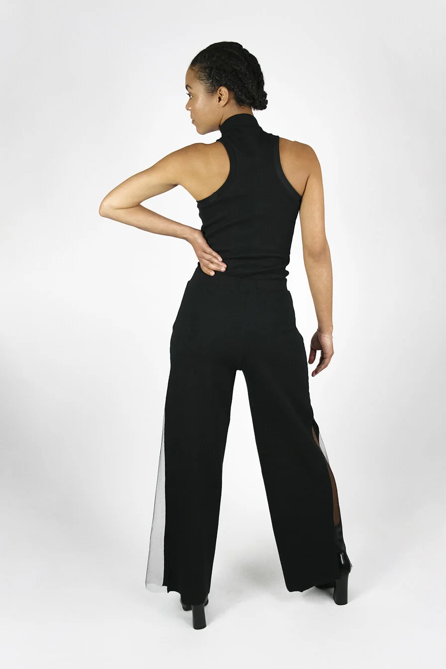 AMBRA FIORENZA - Cocktail Pants - blue