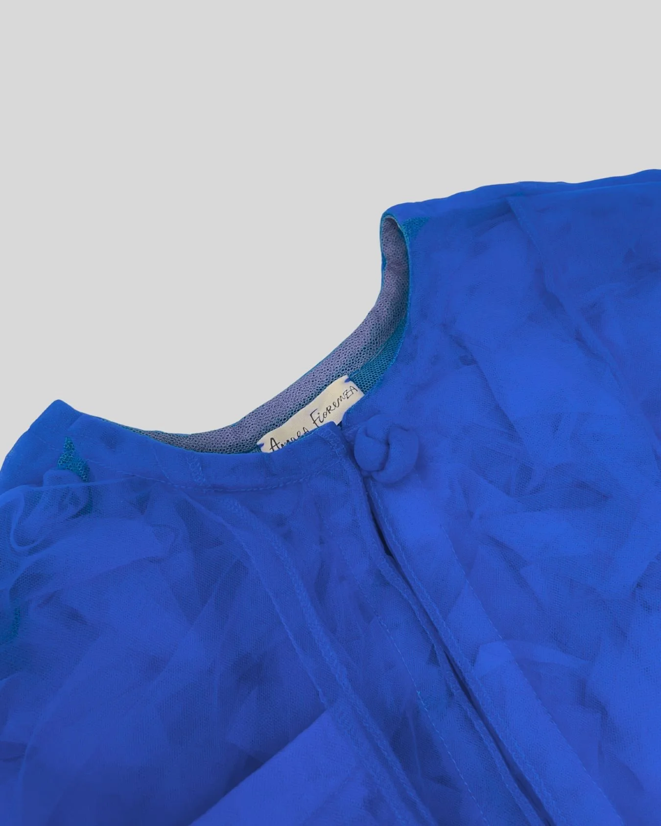 Cocoon Puffy Vest - Blue Tulle, Eco-Friendly, Ambra Fiorenza