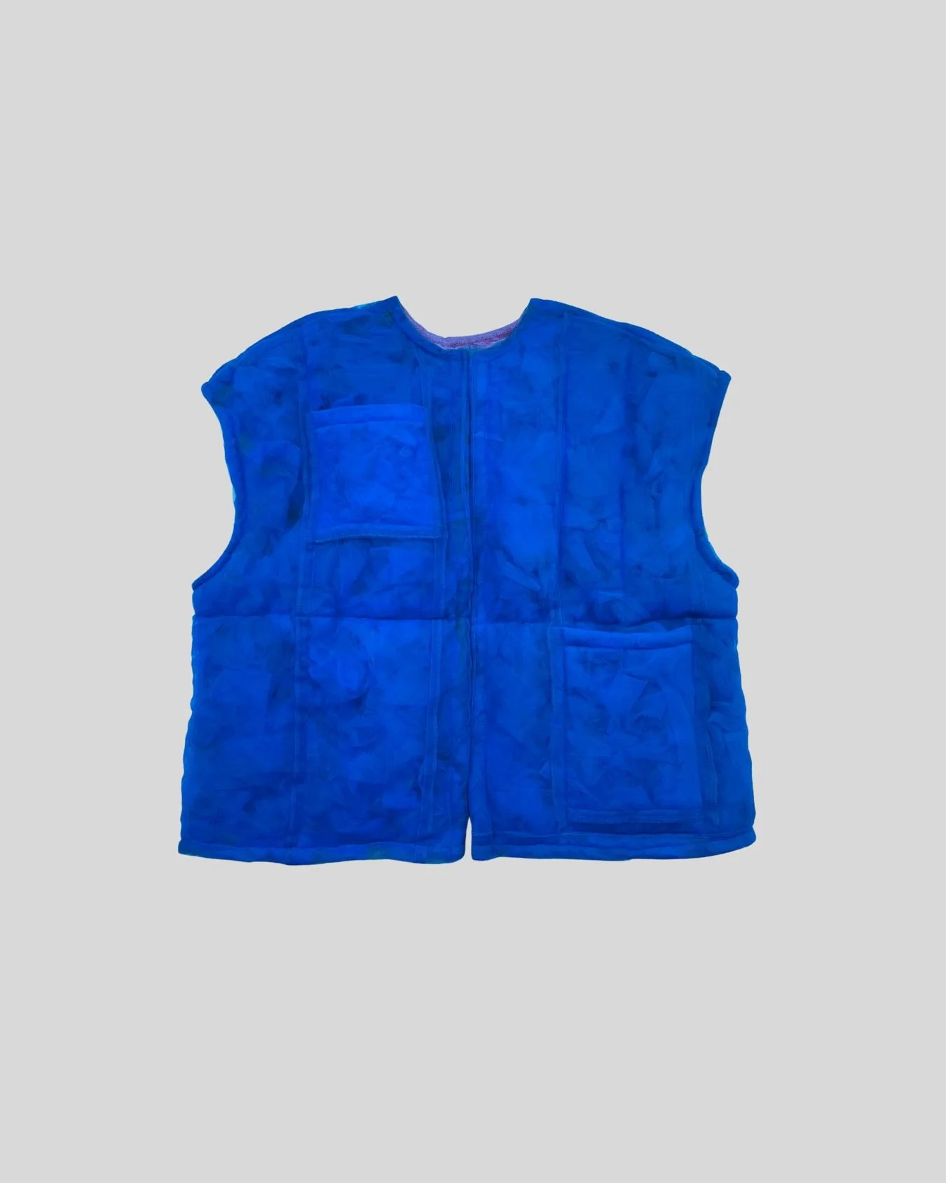 Cocoon Puffy Vest - Blue Tulle, Eco-Friendly, Ambra Fiorenza