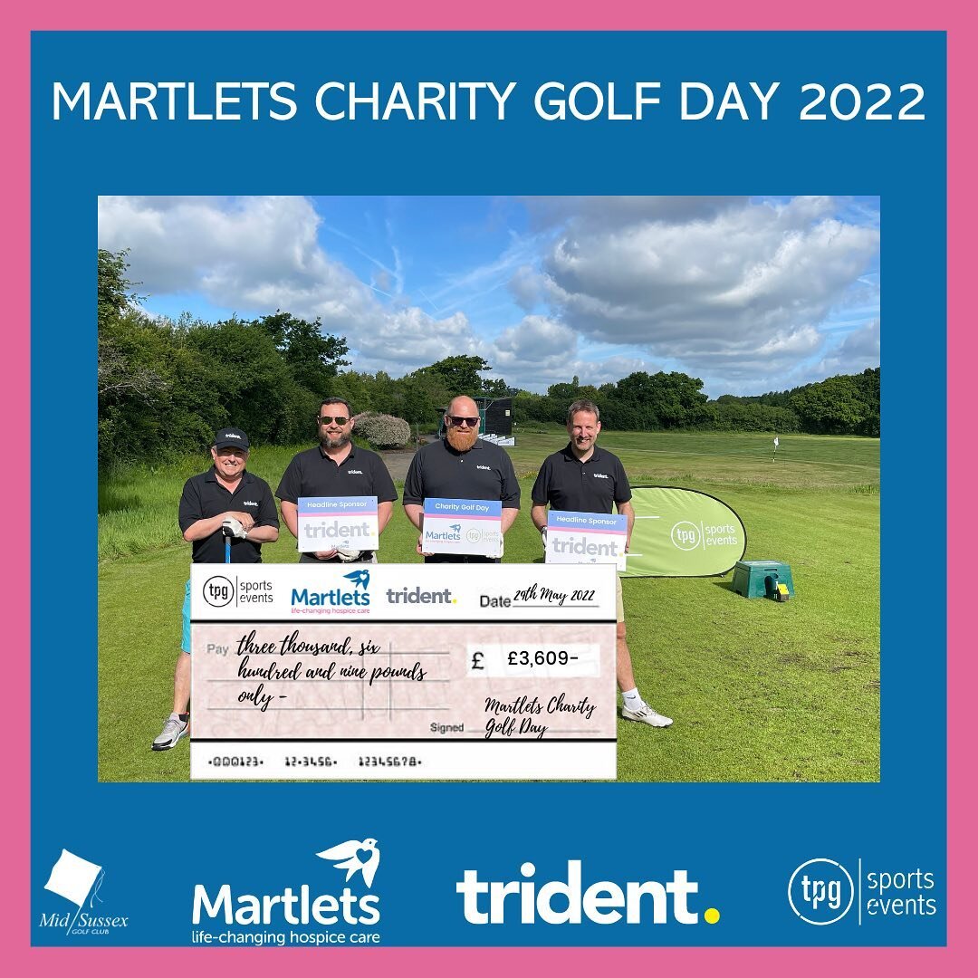 We were delighted to host the Martlets Charity Golf Day at Mid Sussex Golf Club on the 27th May. It was a fantastic event and we were blessed with some English Sunshine which was a surprise to us all. We managed to raise &pound;3,609. Thank you so mu